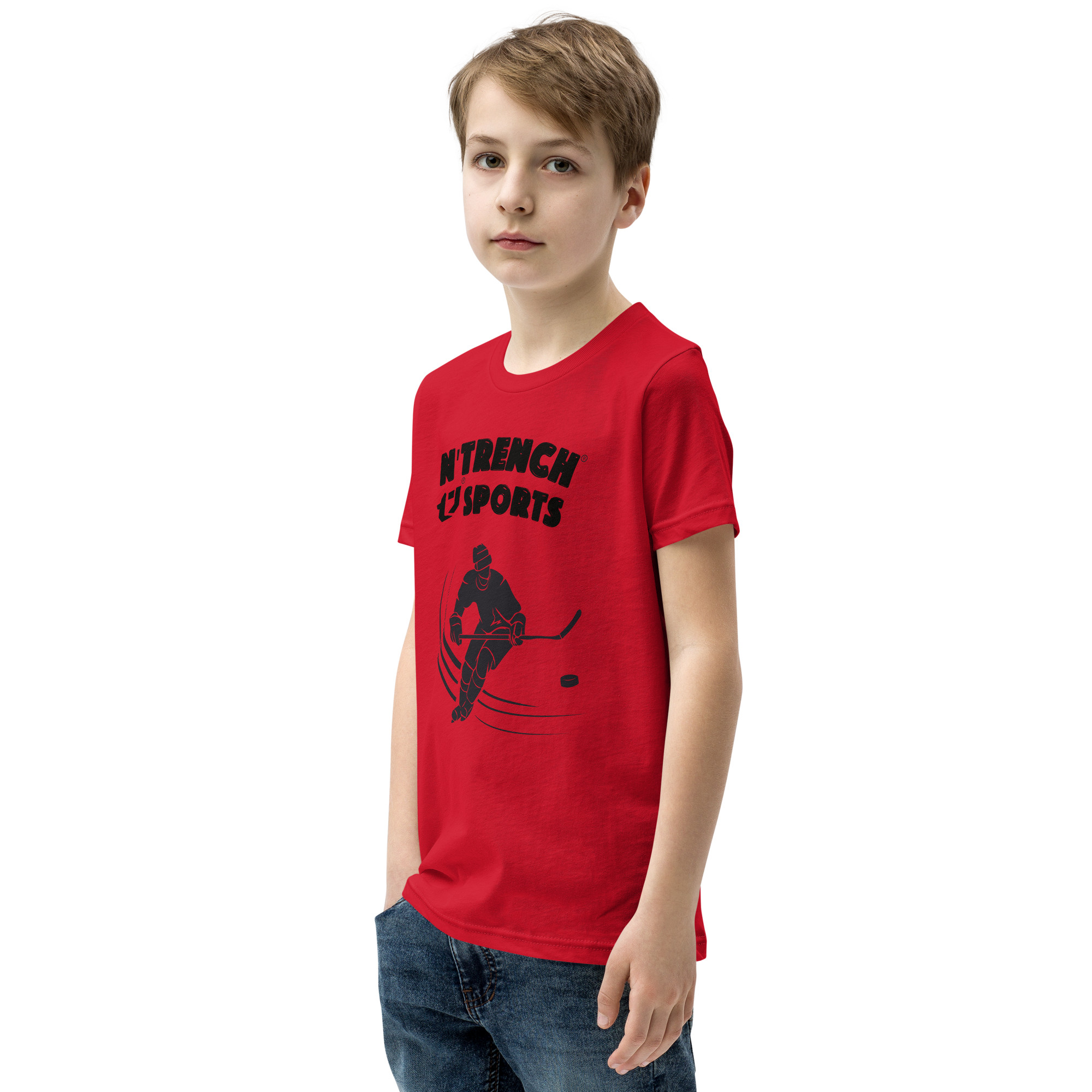 N'Trench Boys Hockey Youth Short Sleeve T-Shirt