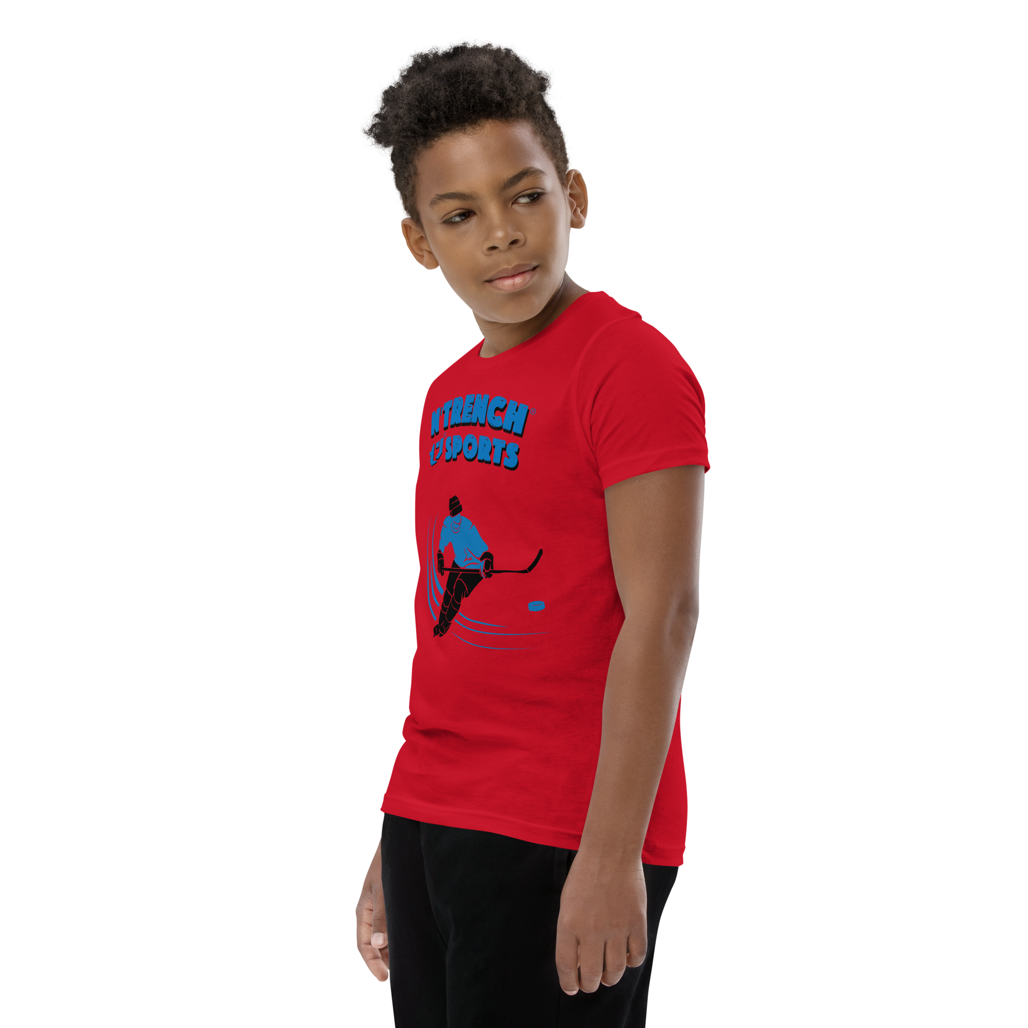 N'Trench Boys Hockey Youth Short Sleeve T-Shirt