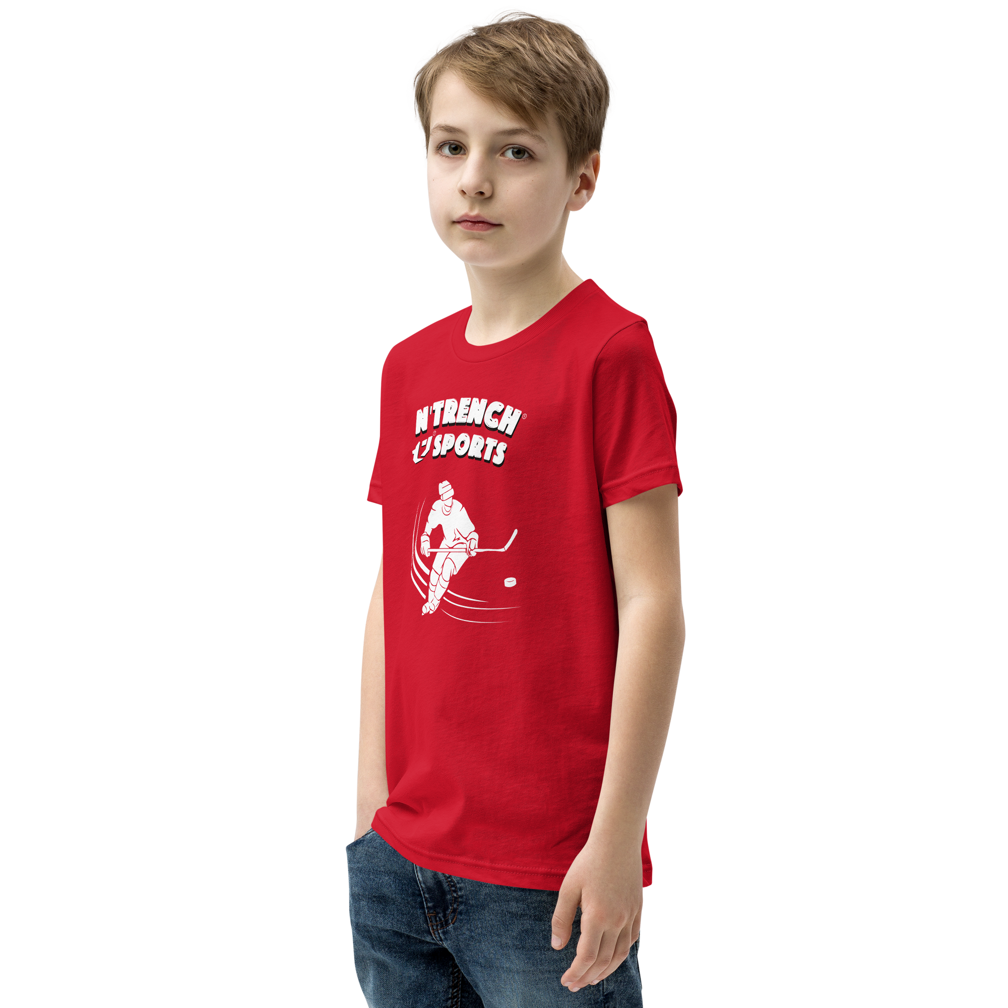 N'Trench Boys Hockey Youth Short Sleeve T-Shirt