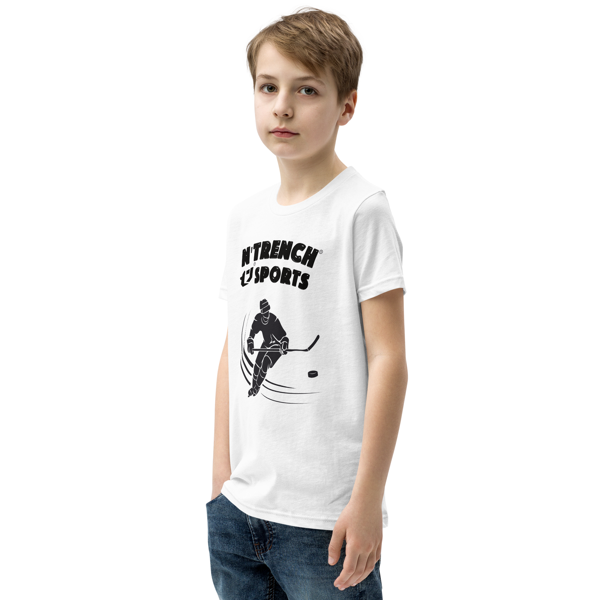 N'Trench Boys Hockey Youth Short Sleeve T-Shirt