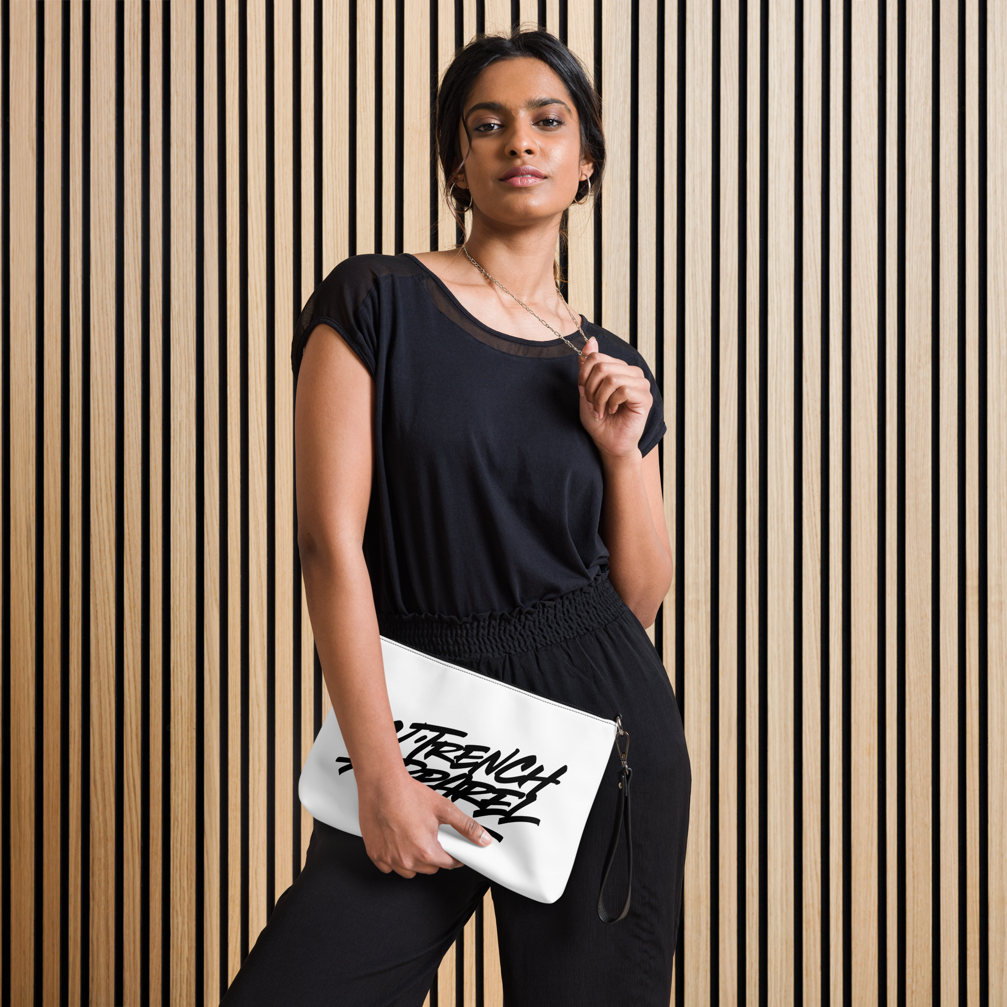 N'Trench Apparel Black Font Crossbody bag