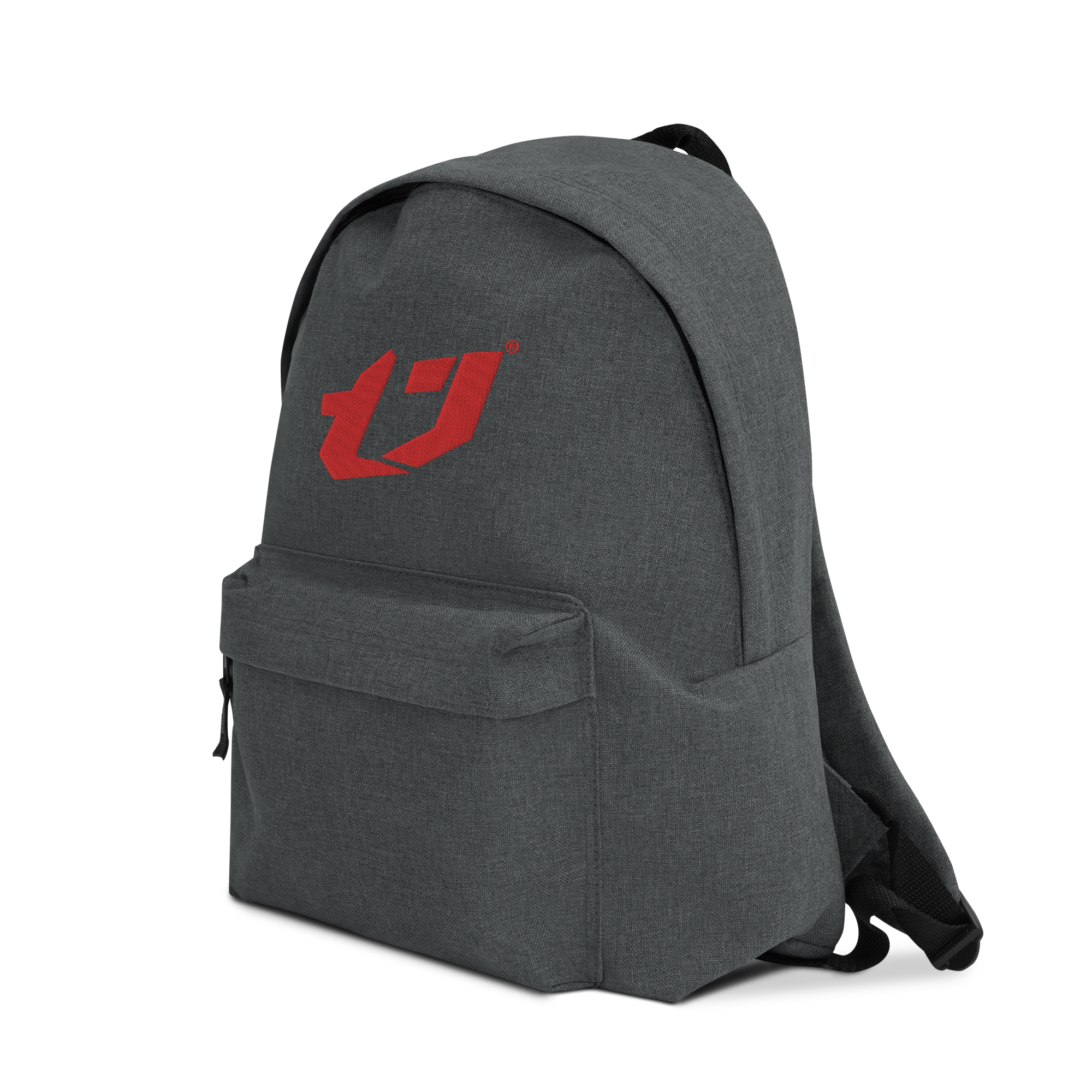 N'Trench Apparel Red Logo Embroidered Backpack