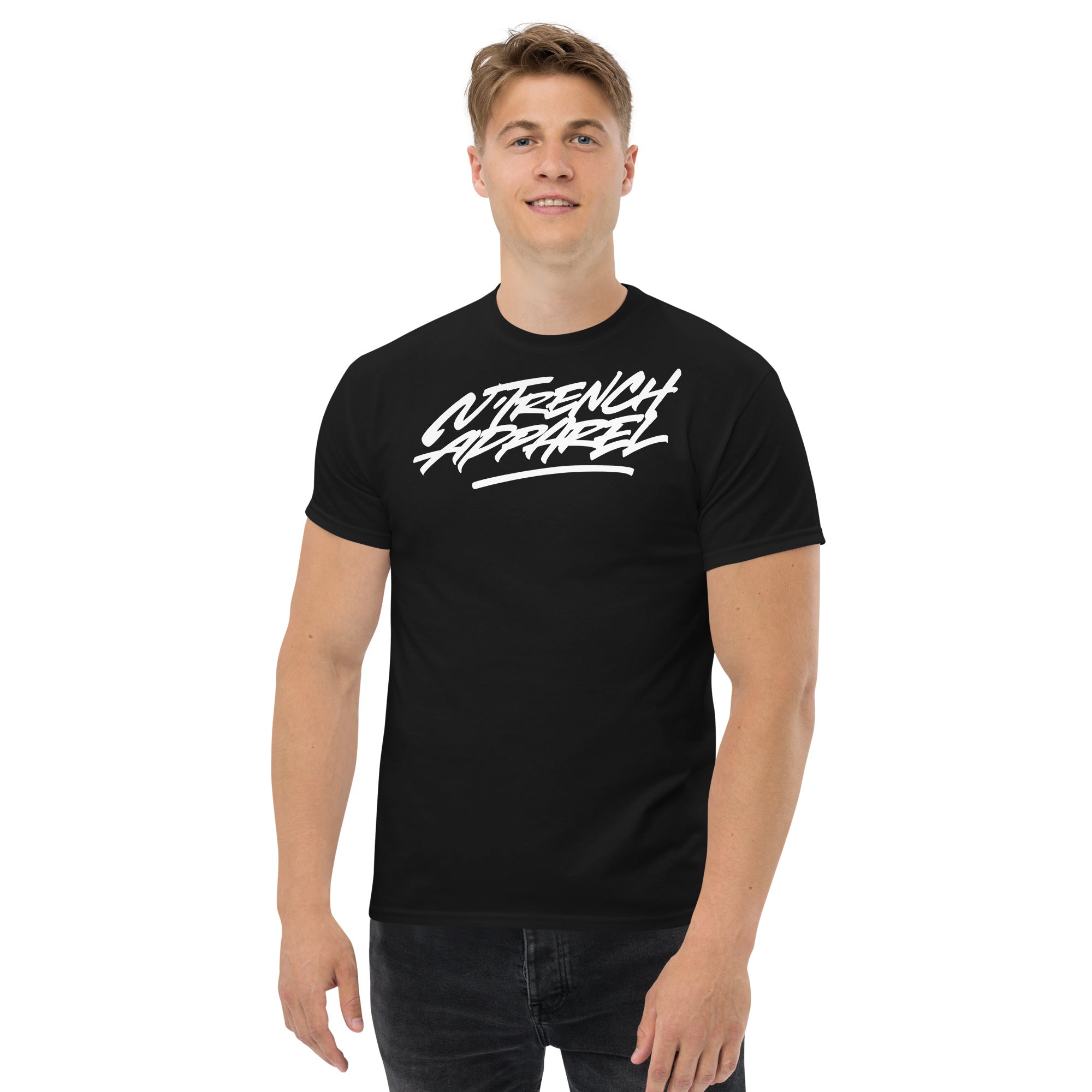 N'Trench White Lettering Men/Guys classic tee