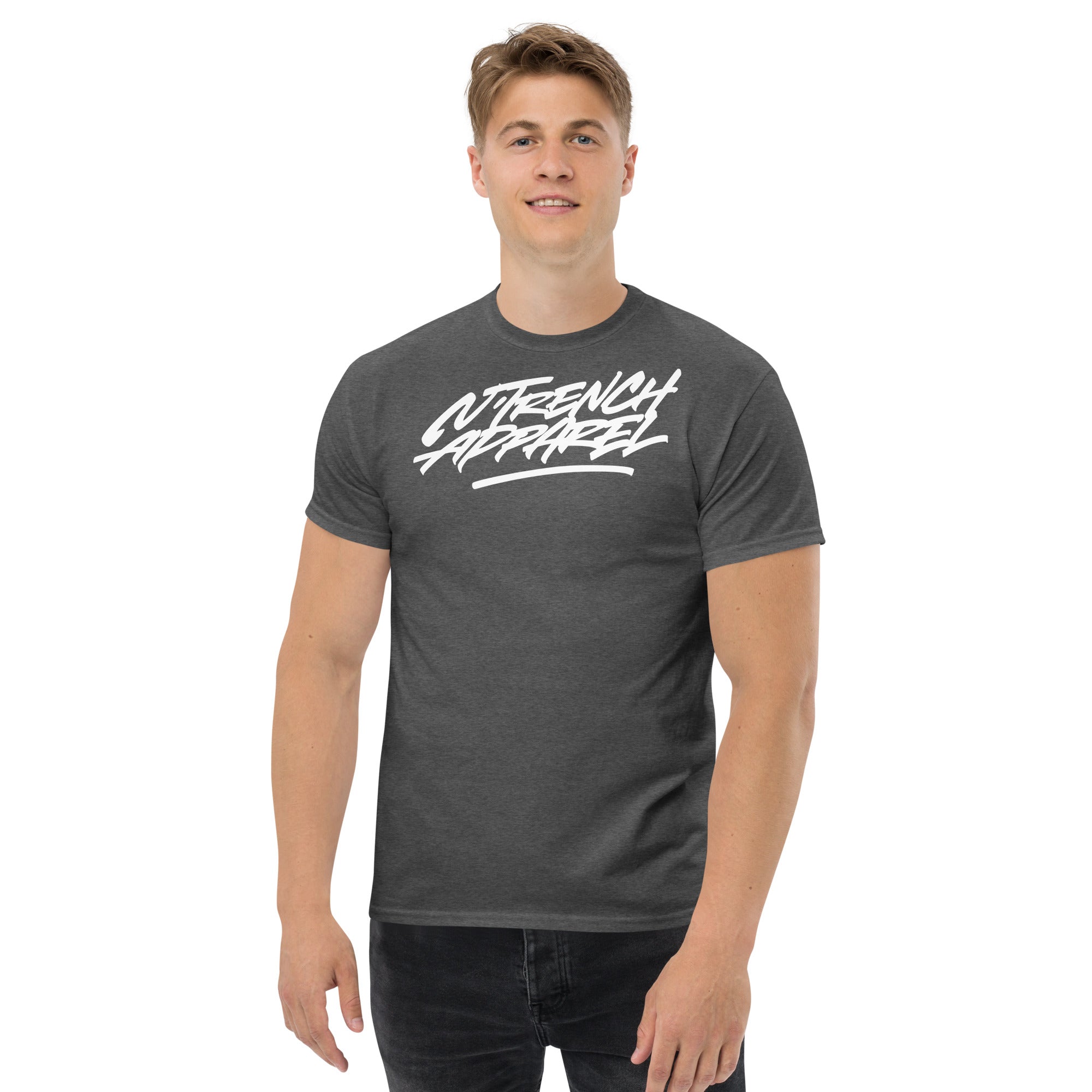 N'Trench White Lettering Men/Guys classic tee