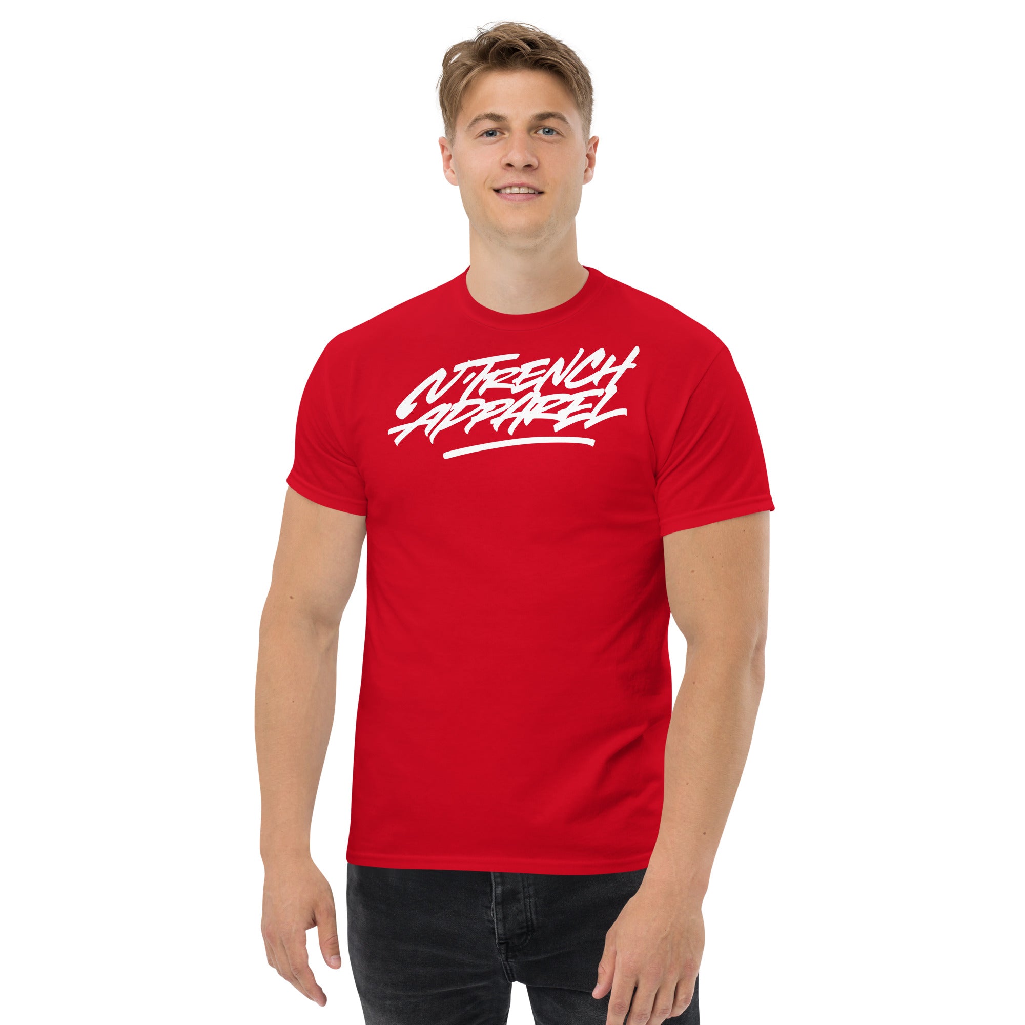 N'Trench White Lettering Men/Guys classic tee