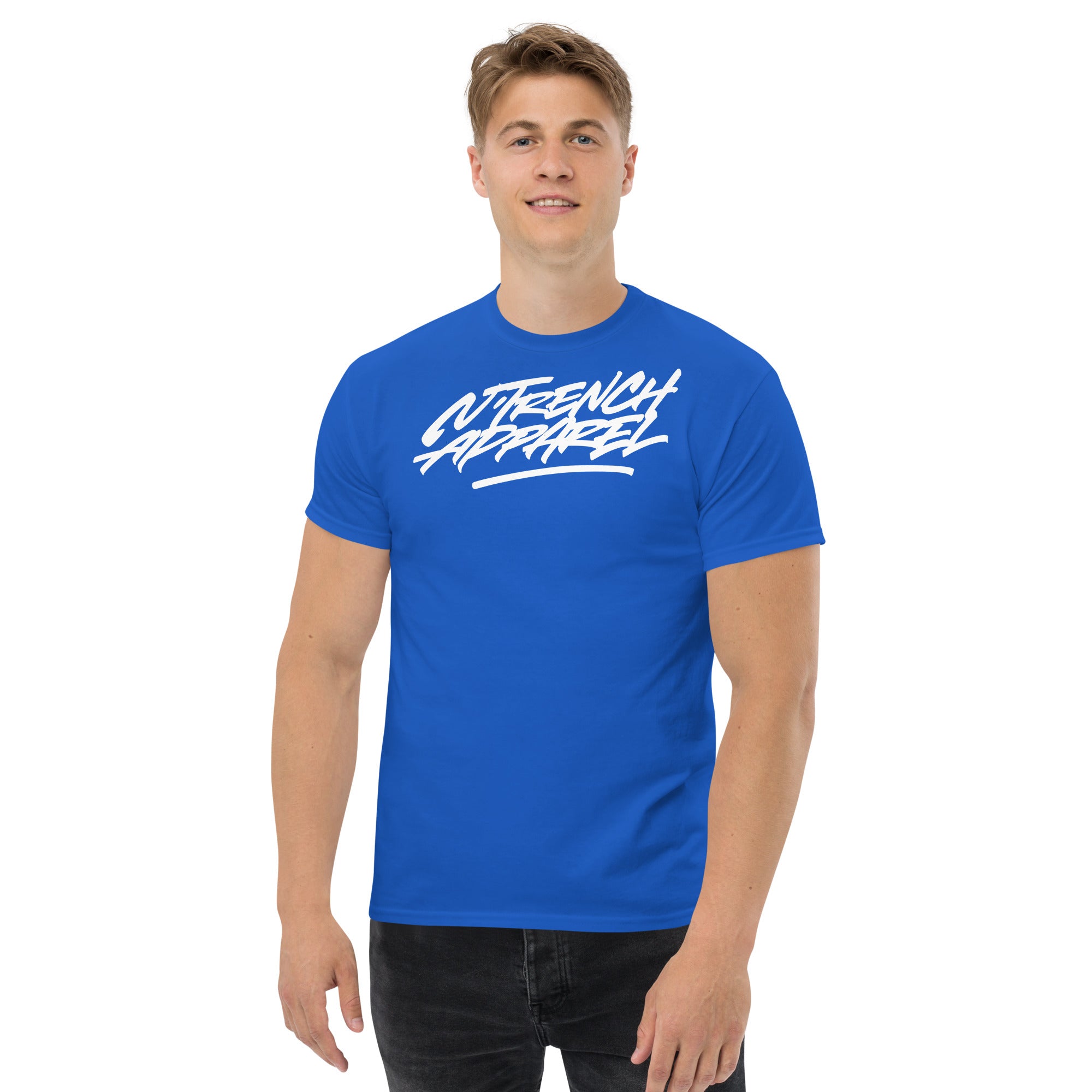 N'Trench White Lettering Men/Guys classic tee