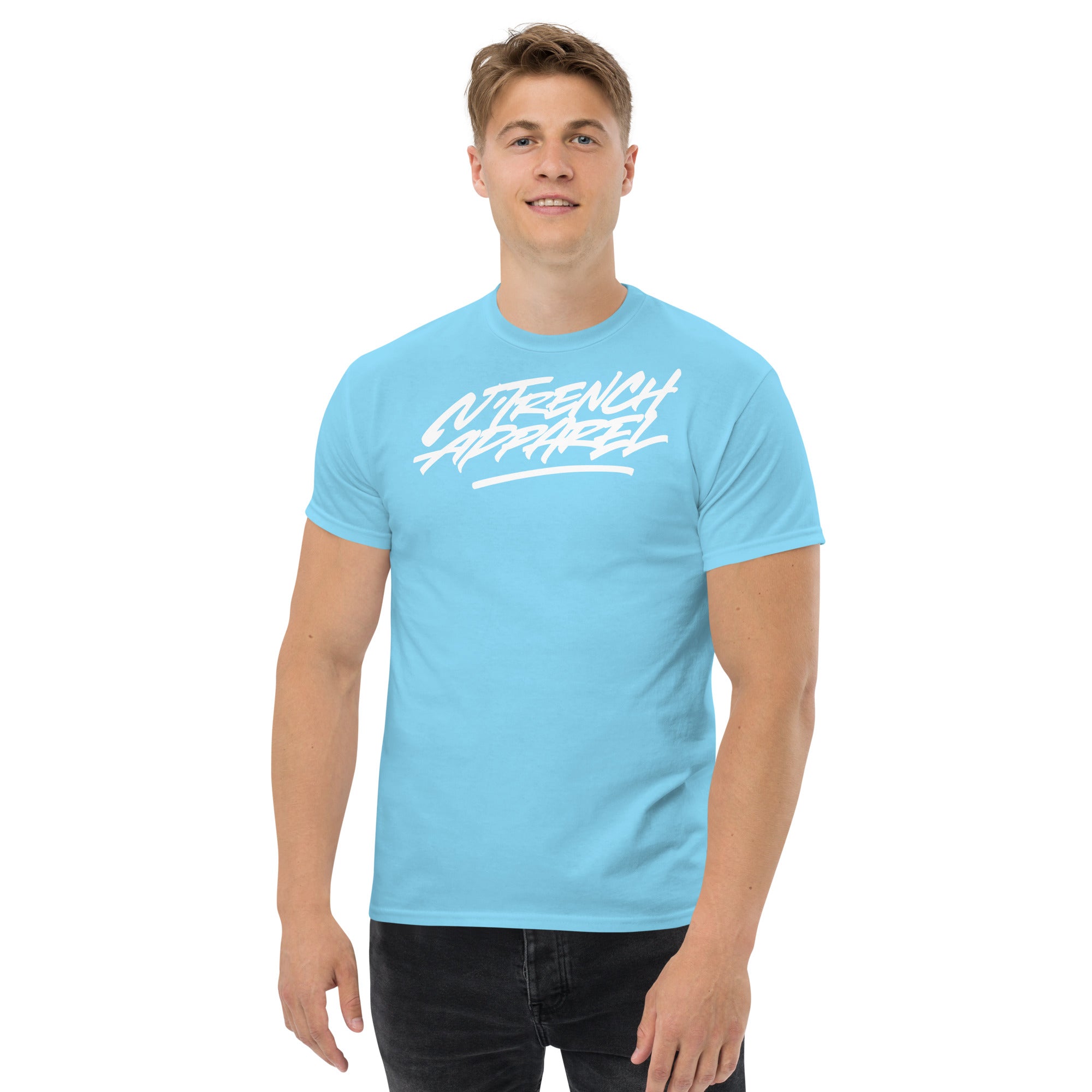 N'Trench White Lettering Men/Guys classic tee