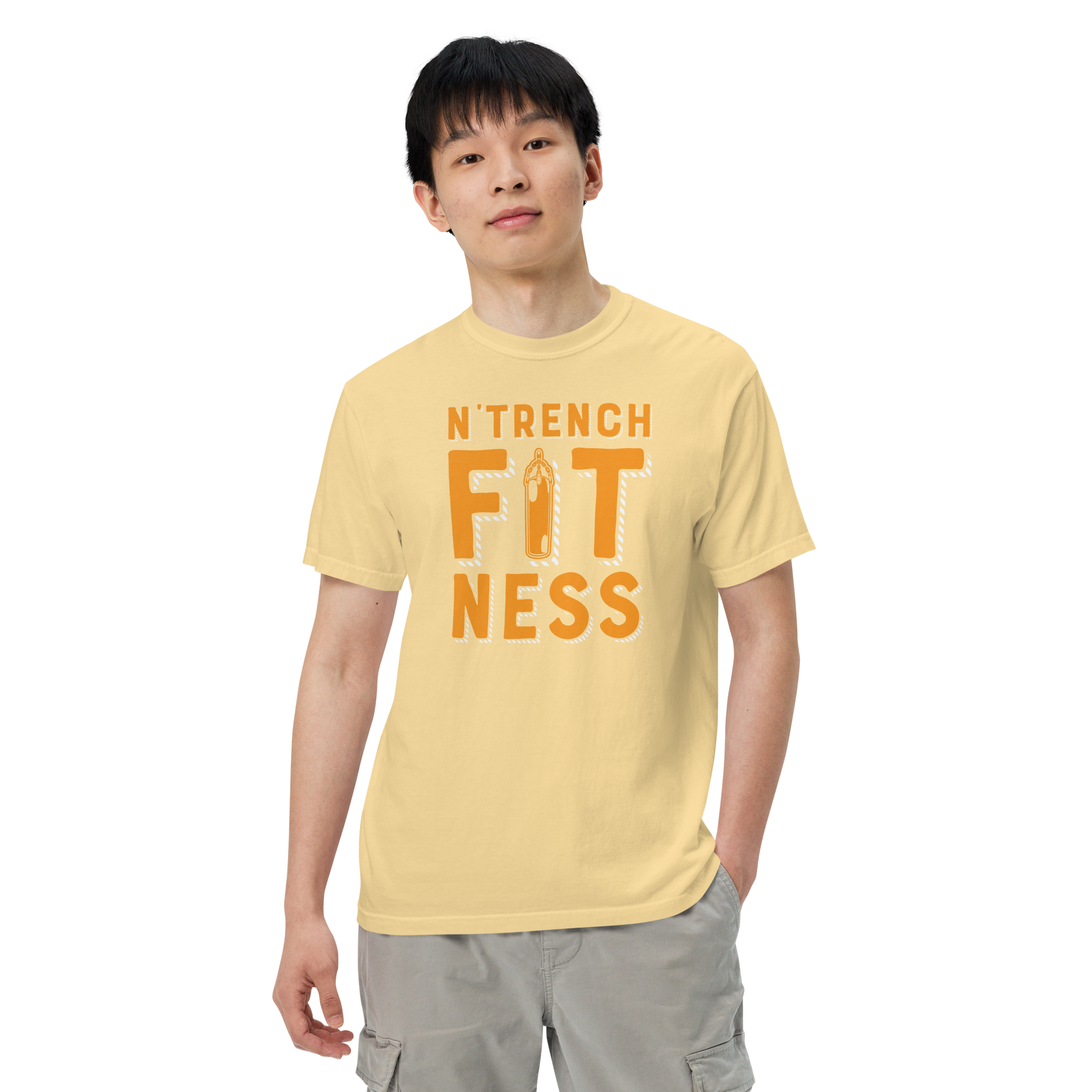 N'Trench Apparel Men/Guys garment-dyed heavyweight t-shirt