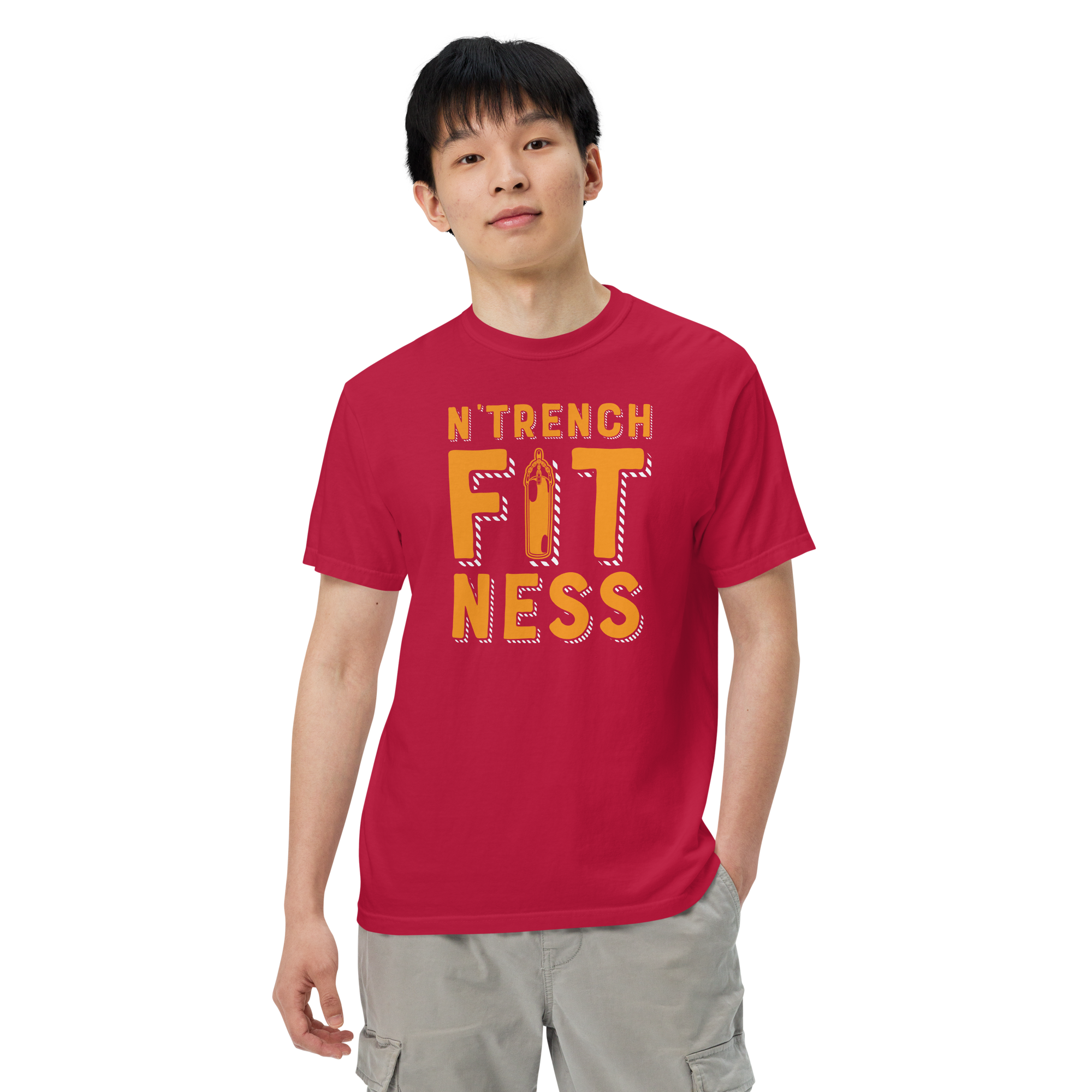 N'Trench Apparel Men/Guys garment-dyed heavyweight t-shirt