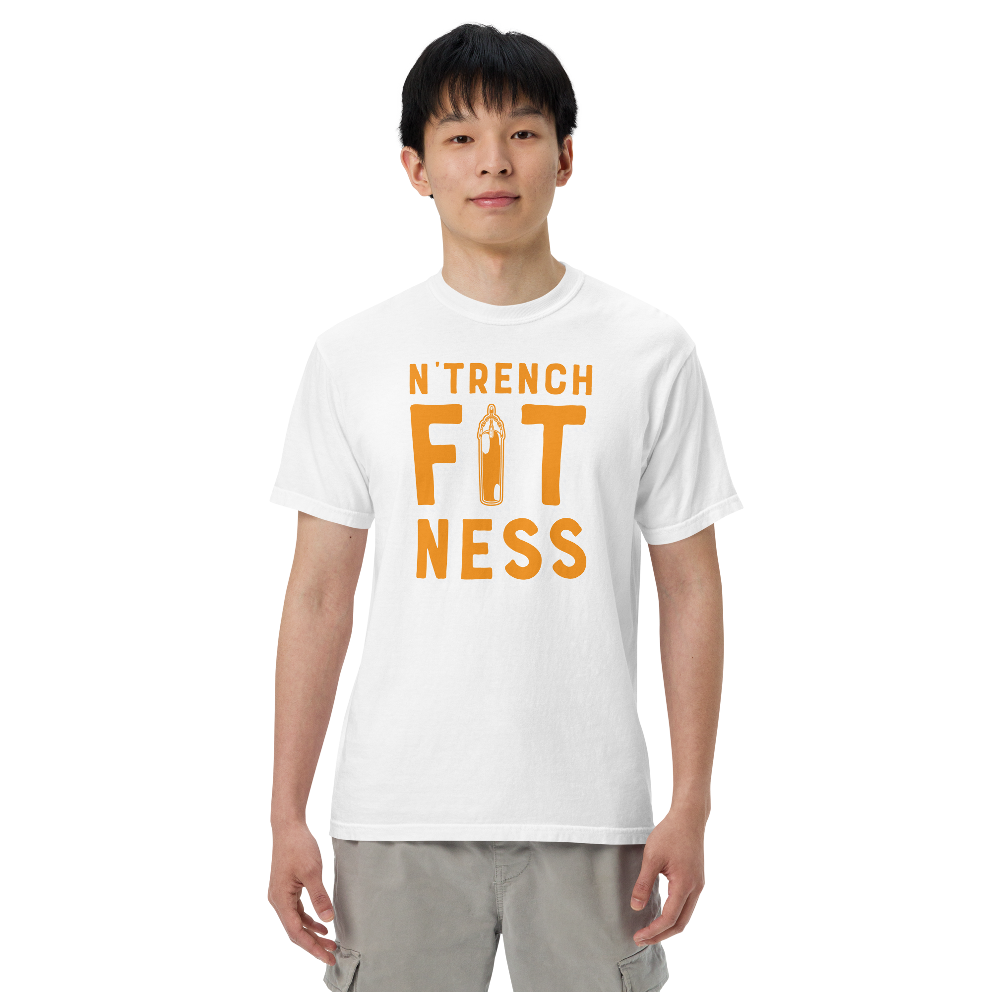 N'Trench Apparel Men/Guys garment-dyed heavyweight t-shirt