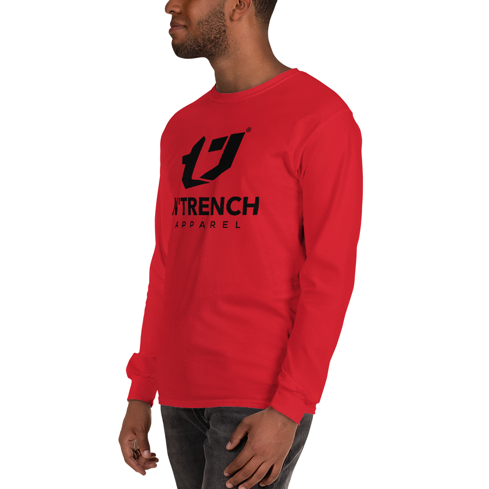 N'Trench Apparel Black Lettering Men/Guys long sleeve tee