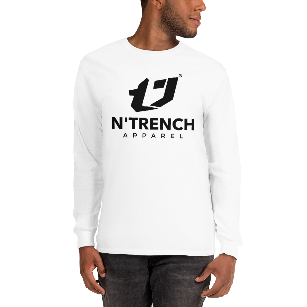 N'Trench Apparel Black Lettering Men/Guys long sleeve tee