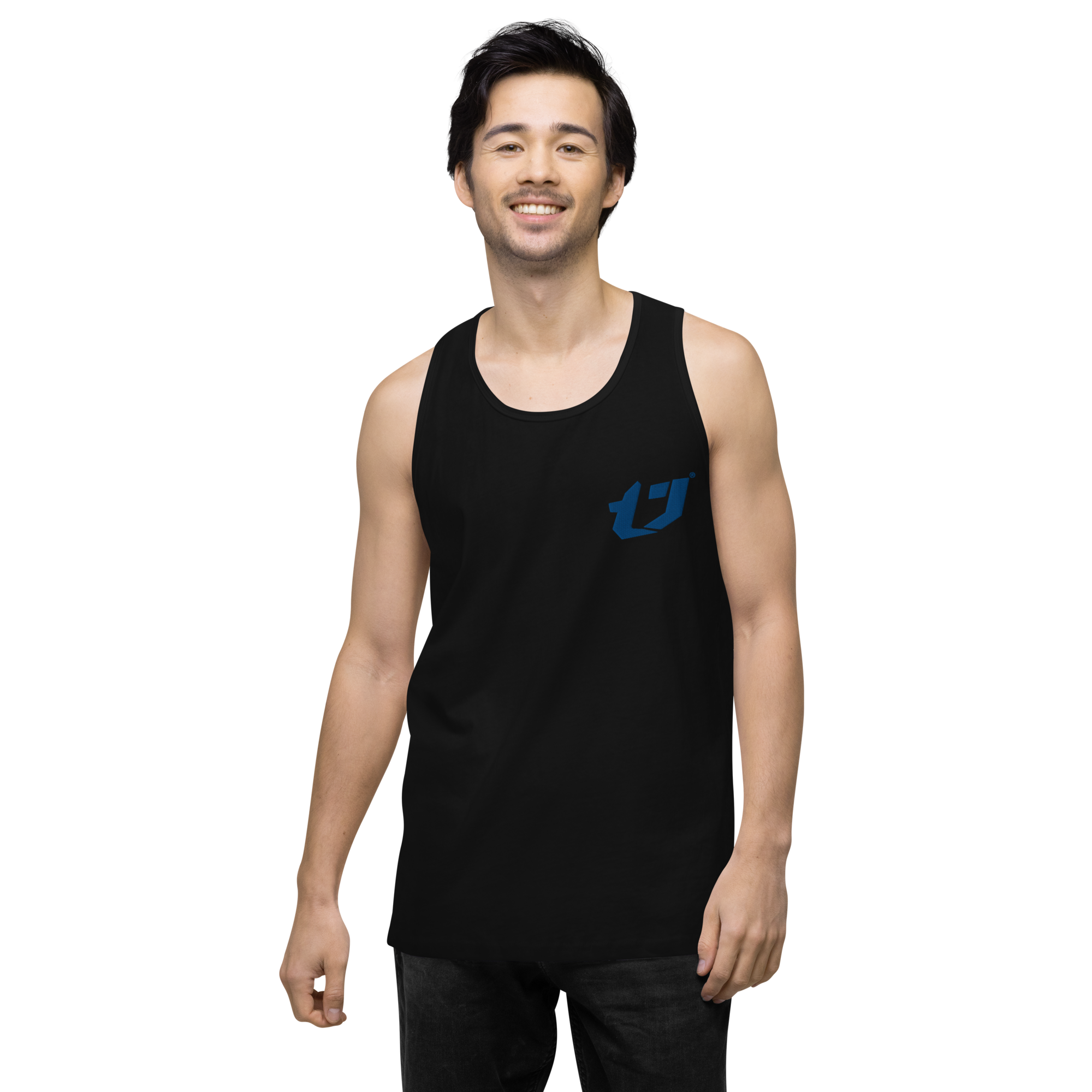 N'Trench Apparel Blue Logo Men/Guys premium tank top