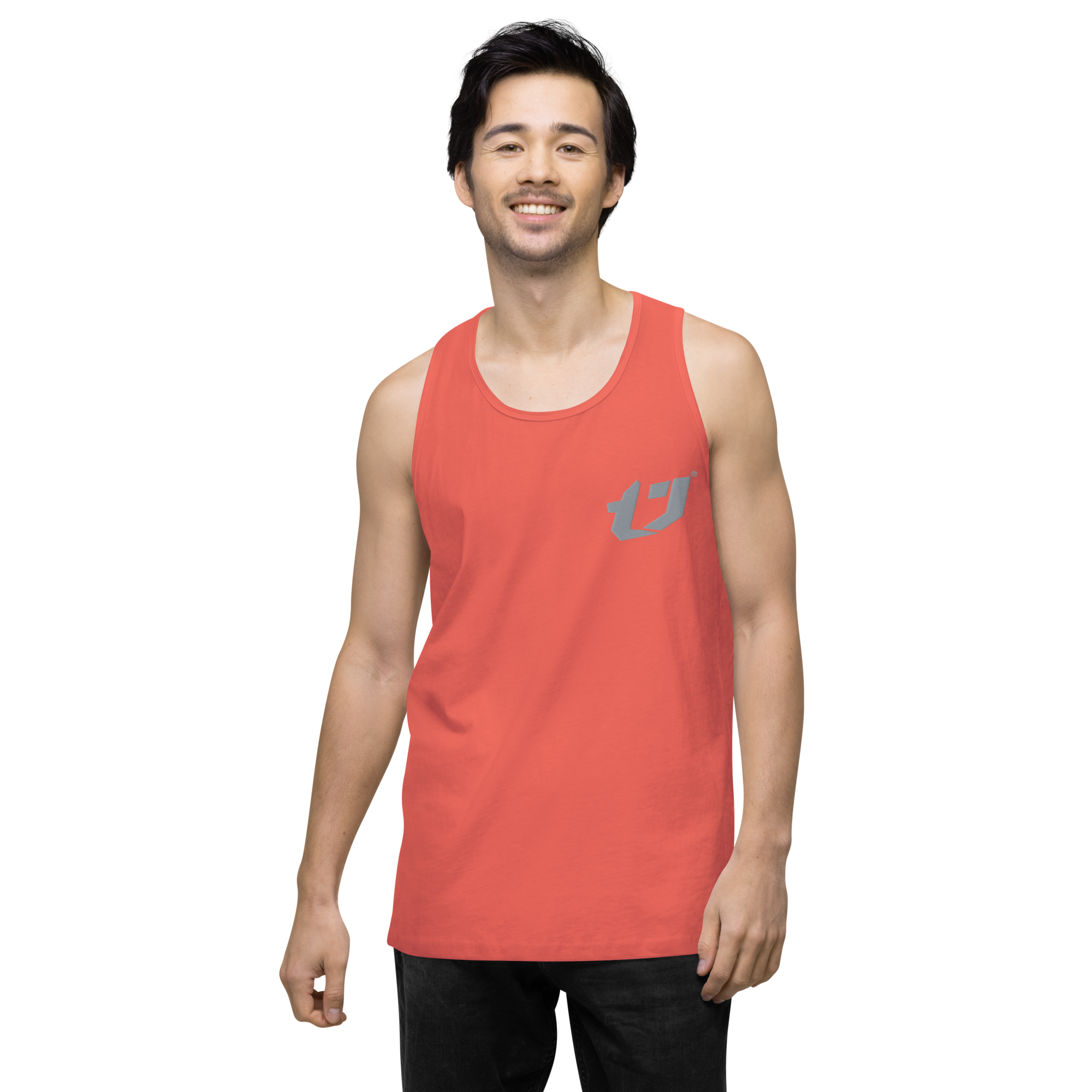 N'Trench Apparel silver Logo Men/Guys premium tank top