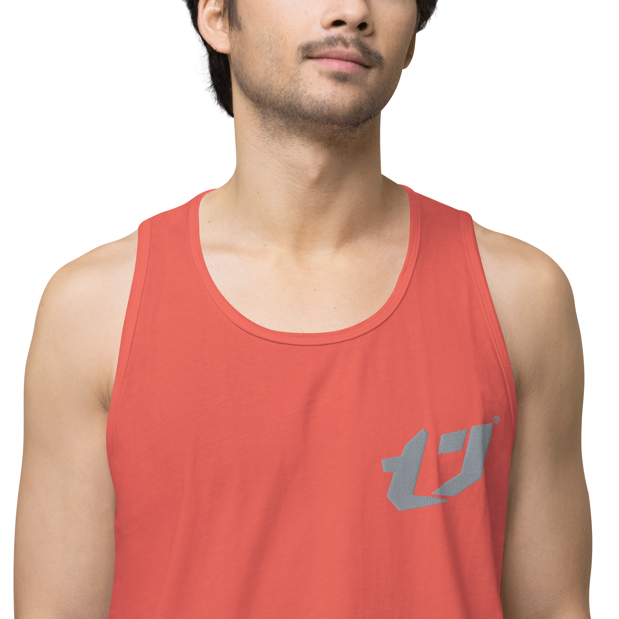 N'Trench Apparel silver Logo Men/Guys premium tank top