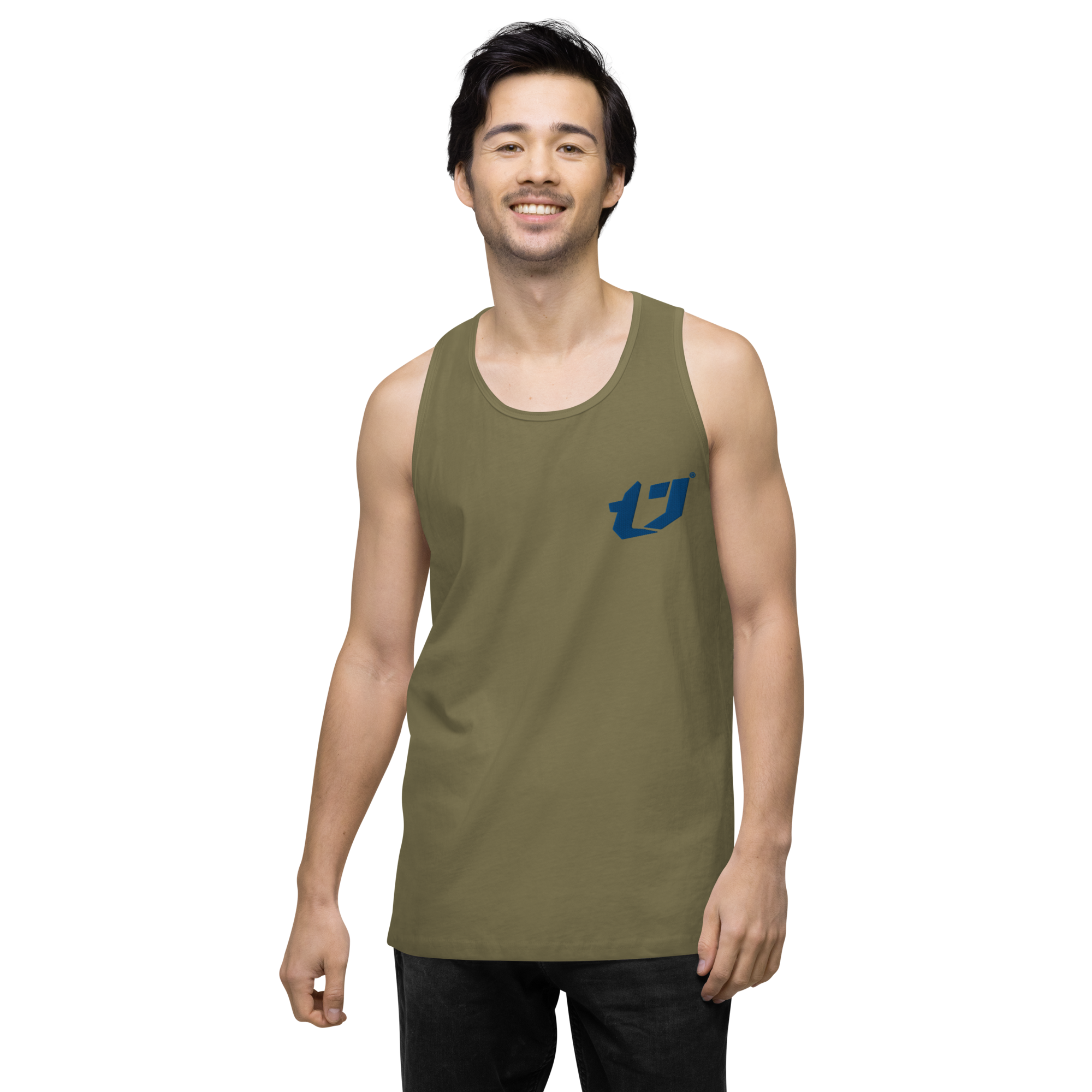 N'Trench Apparel Blue Logo Men/Guys premium tank top