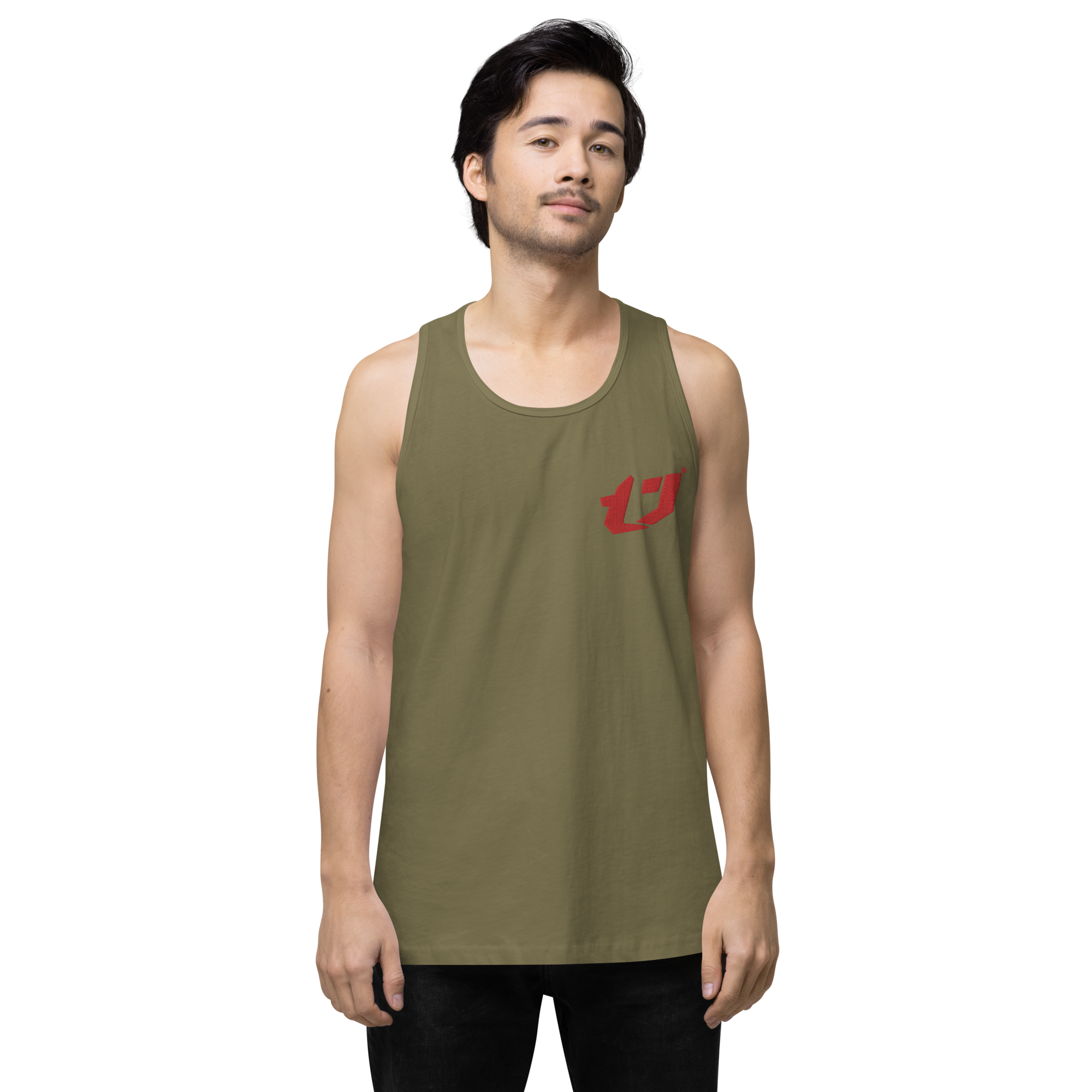 N'Trench Apparel Red Logo Men/Guys premium tank top