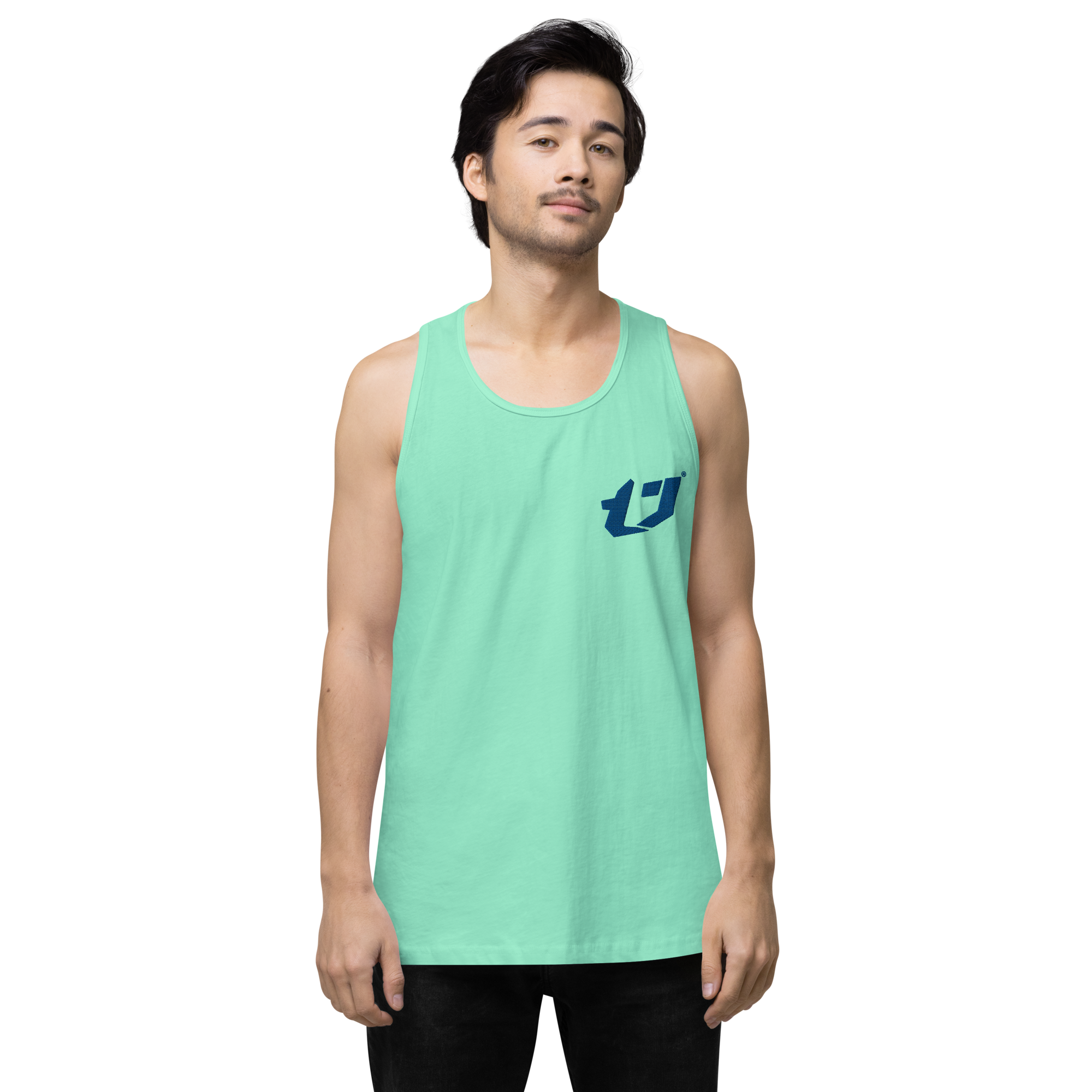 N'Trench Apparel Blue Logo Men/Guys premium tank top