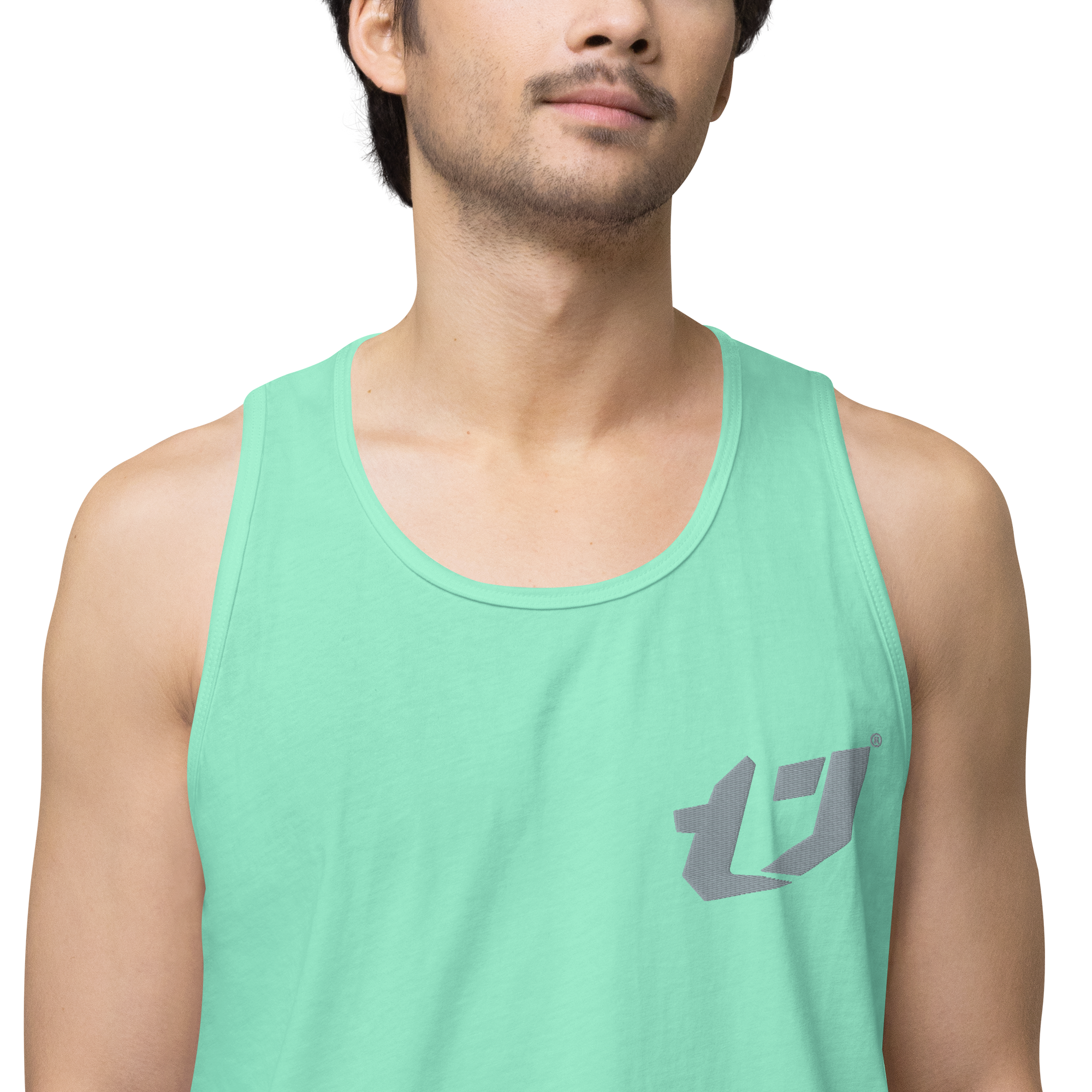 N'Trench Apparel silver Logo Men/Guys premium tank top