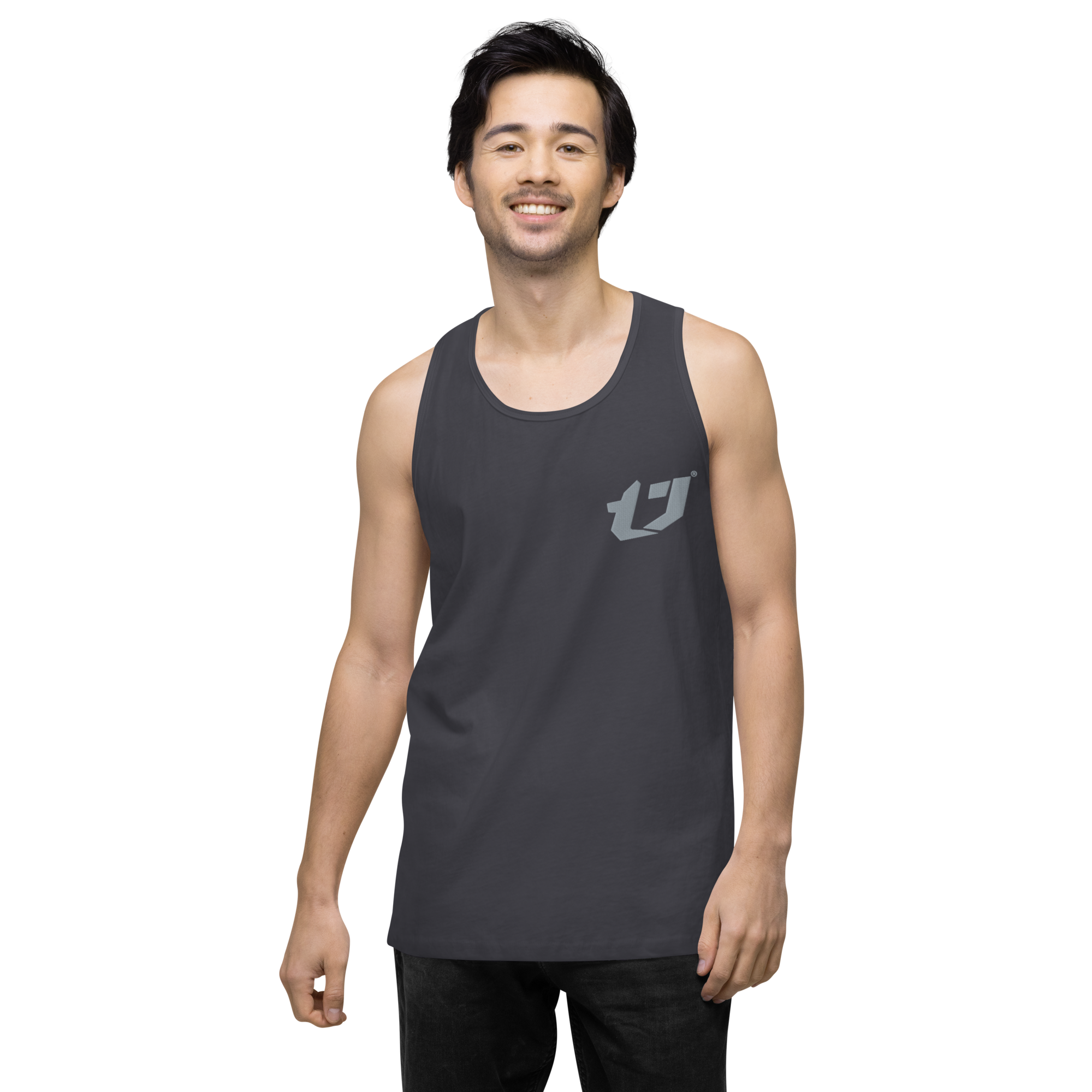 N'Trench Apparel silver Logo Men/Guys premium tank top