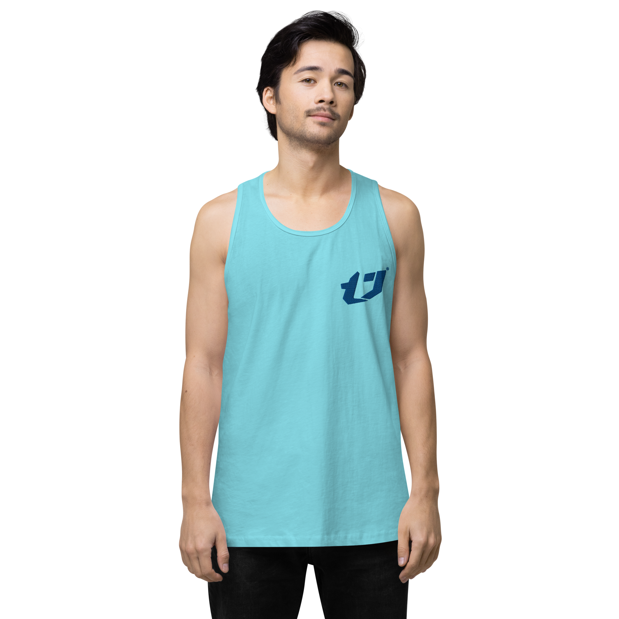 N'Trench Apparel Blue Logo Men/Guys premium tank top