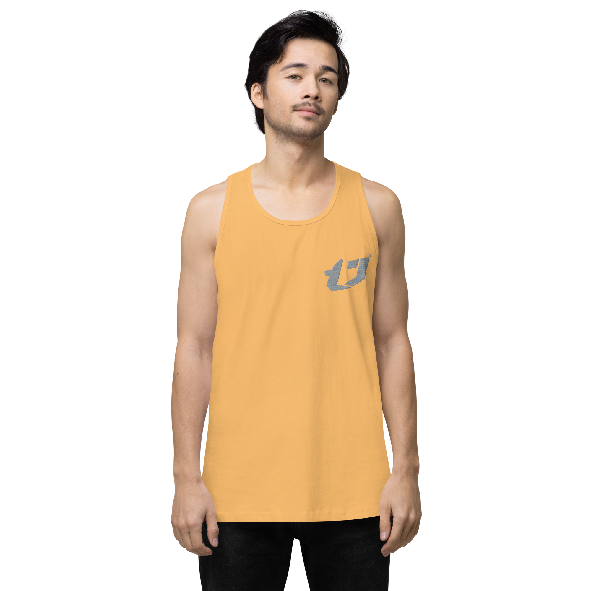 N'Trench Apparel silver Logo Men/Guys premium tank top