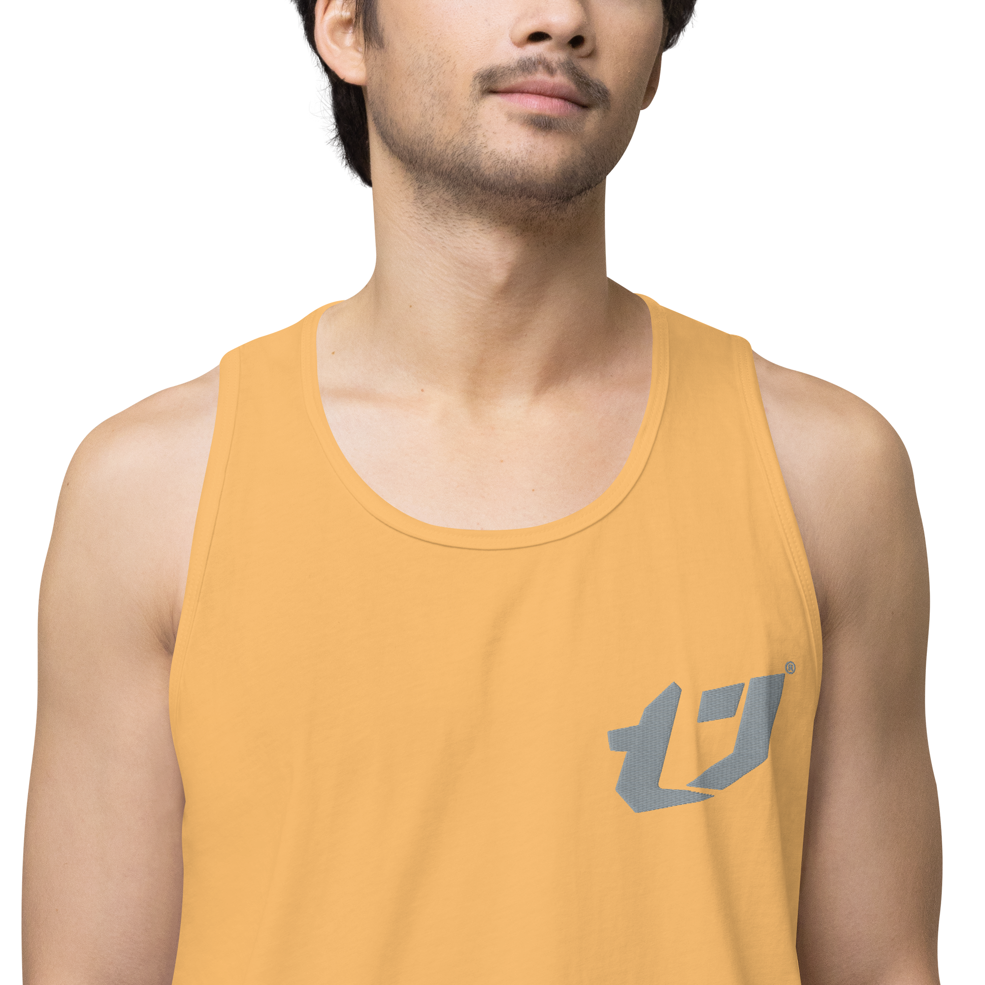 N'Trench Apparel silver Logo Men/Guys premium tank top