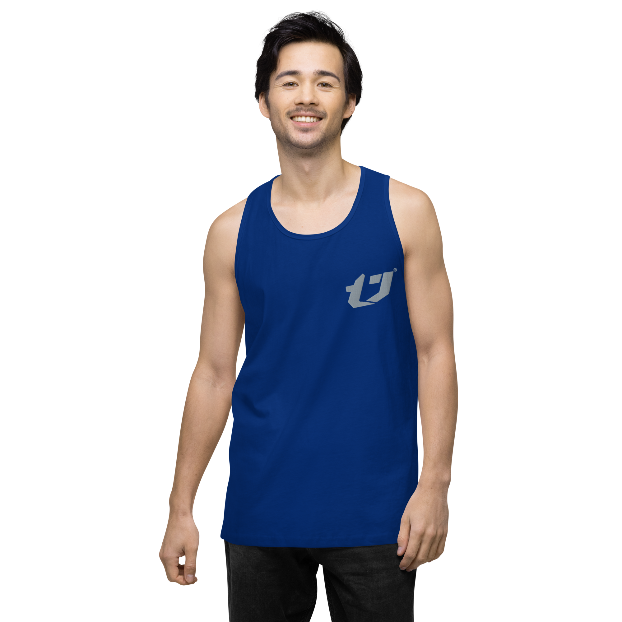 N'Trench Apparel silver Logo Men/Guys premium tank top