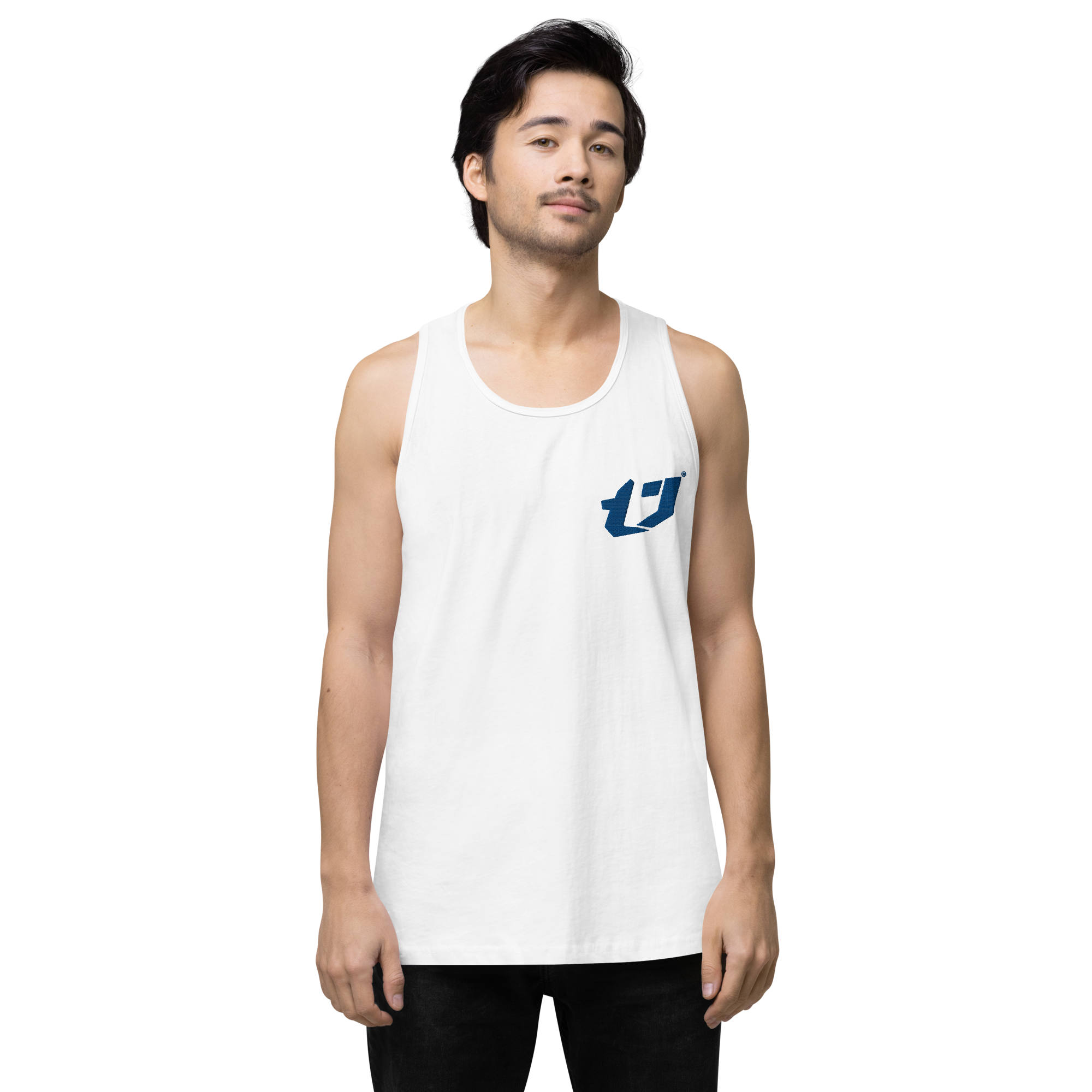 N'Trench Apparel Blue Logo Men/Guys premium tank top