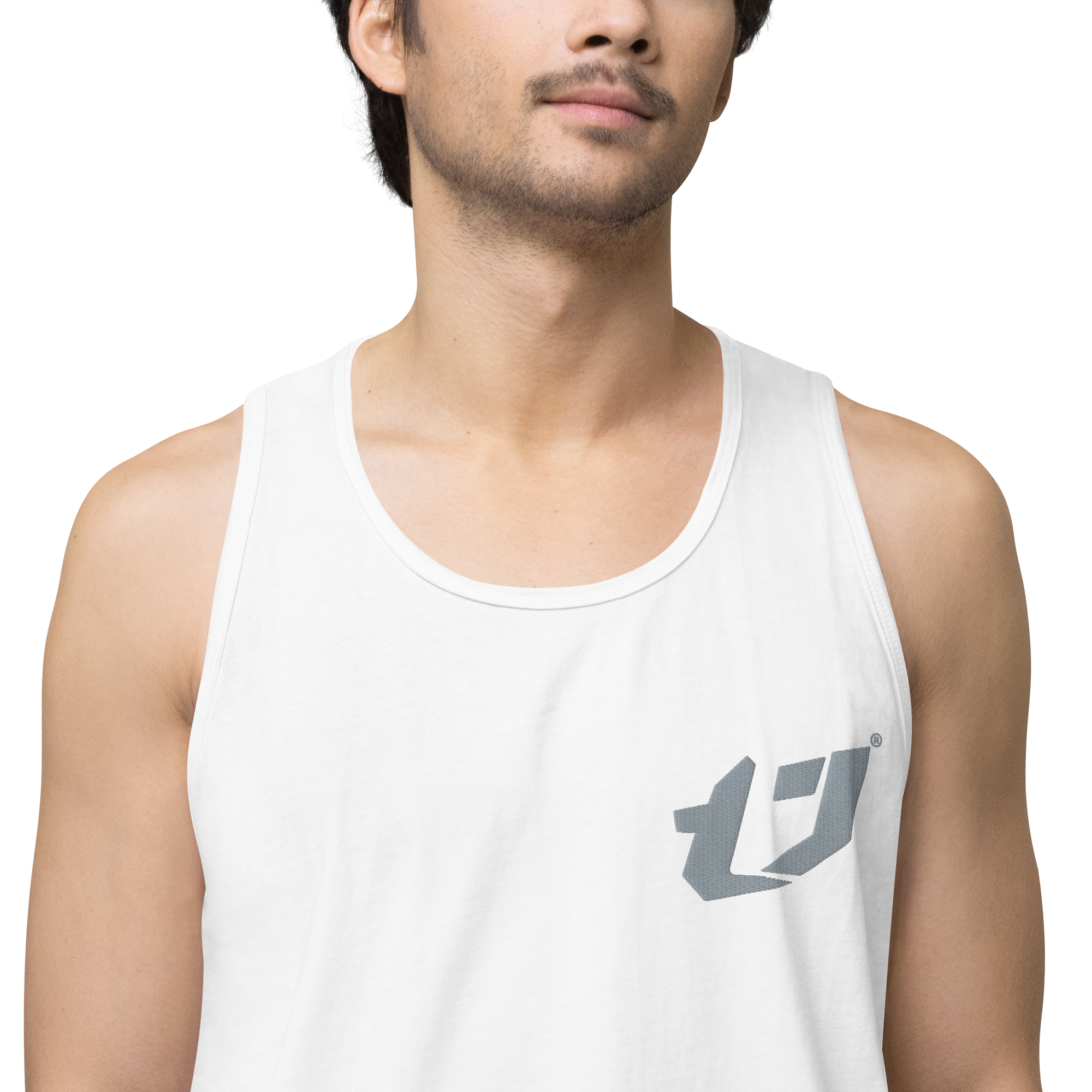 N'Trench Apparel silver Logo Men/Guys premium tank top