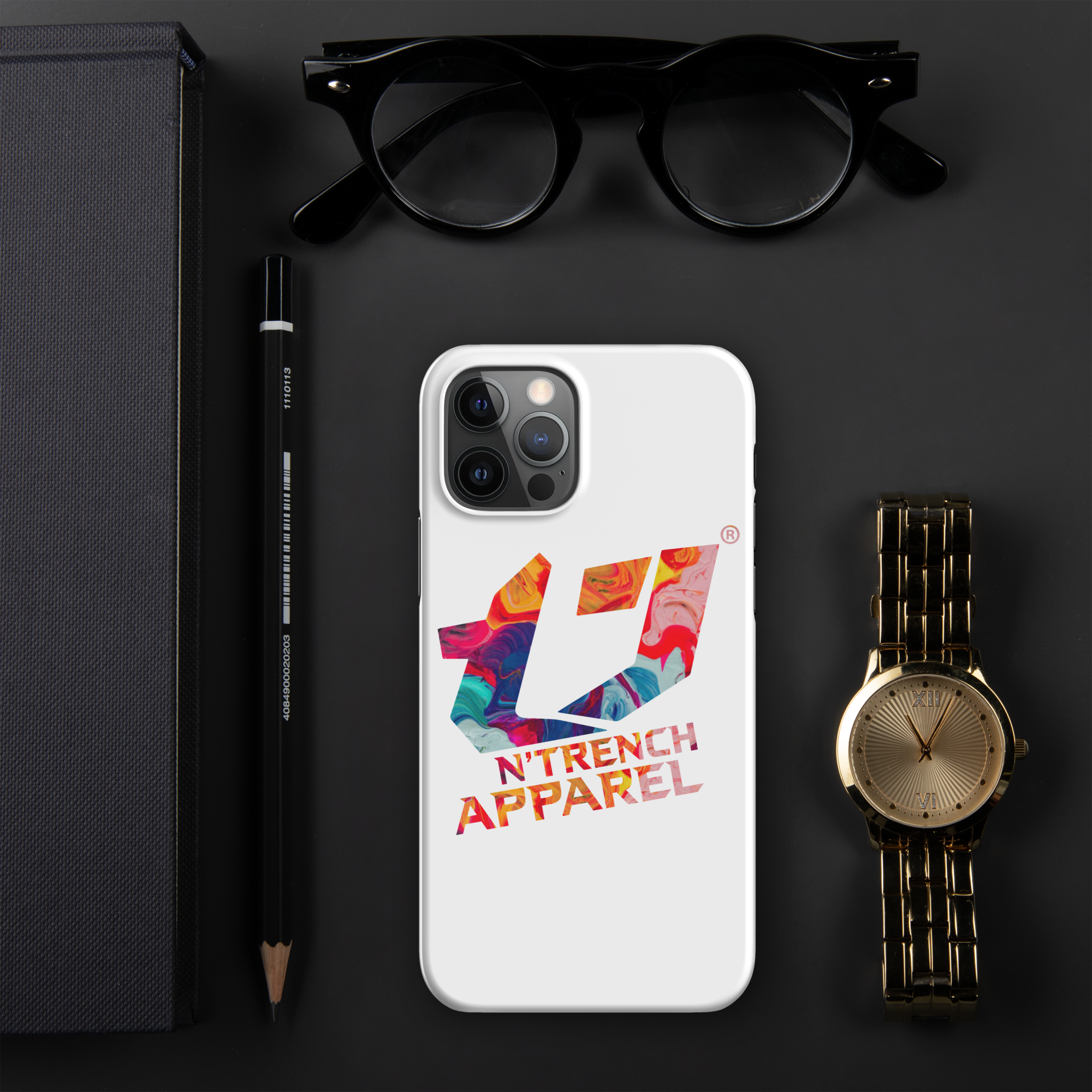 N'Trench Apparel Multi color logo Snap case for iPhone®