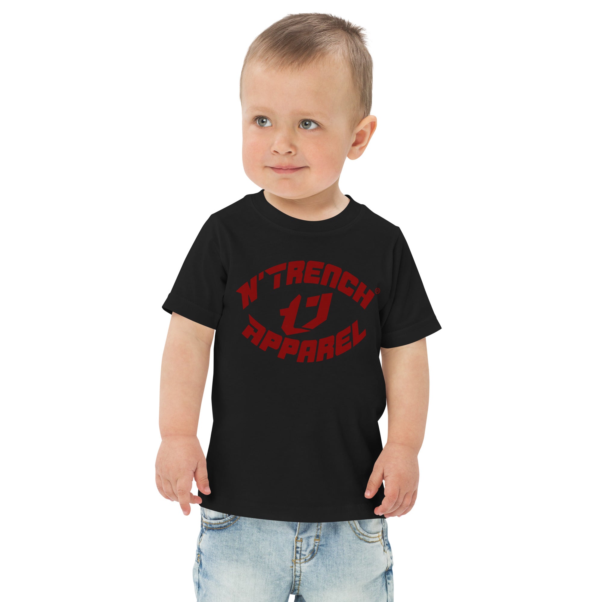 N'Trench Red Font Toddler jersey t-shirt