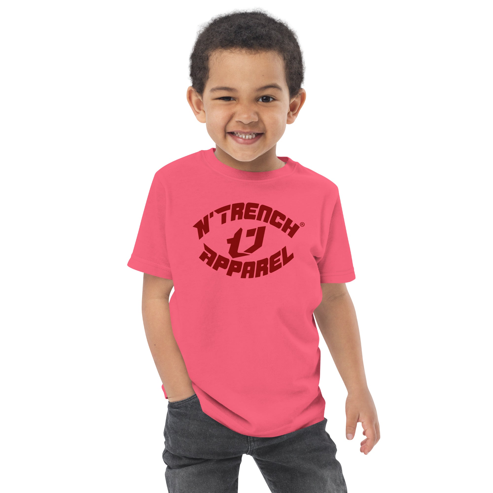 N'Trench Red Font Toddler jersey t-shirt