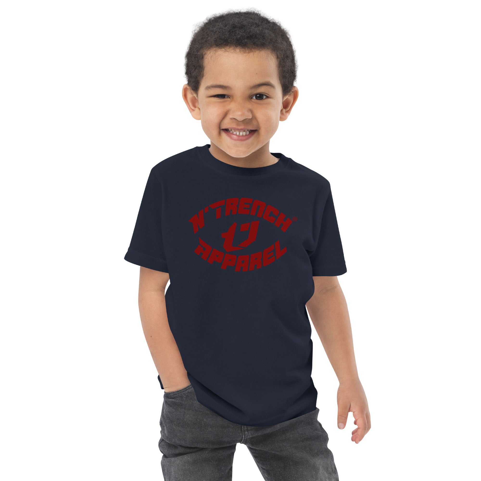 N'Trench Red Font Toddler jersey t-shirt