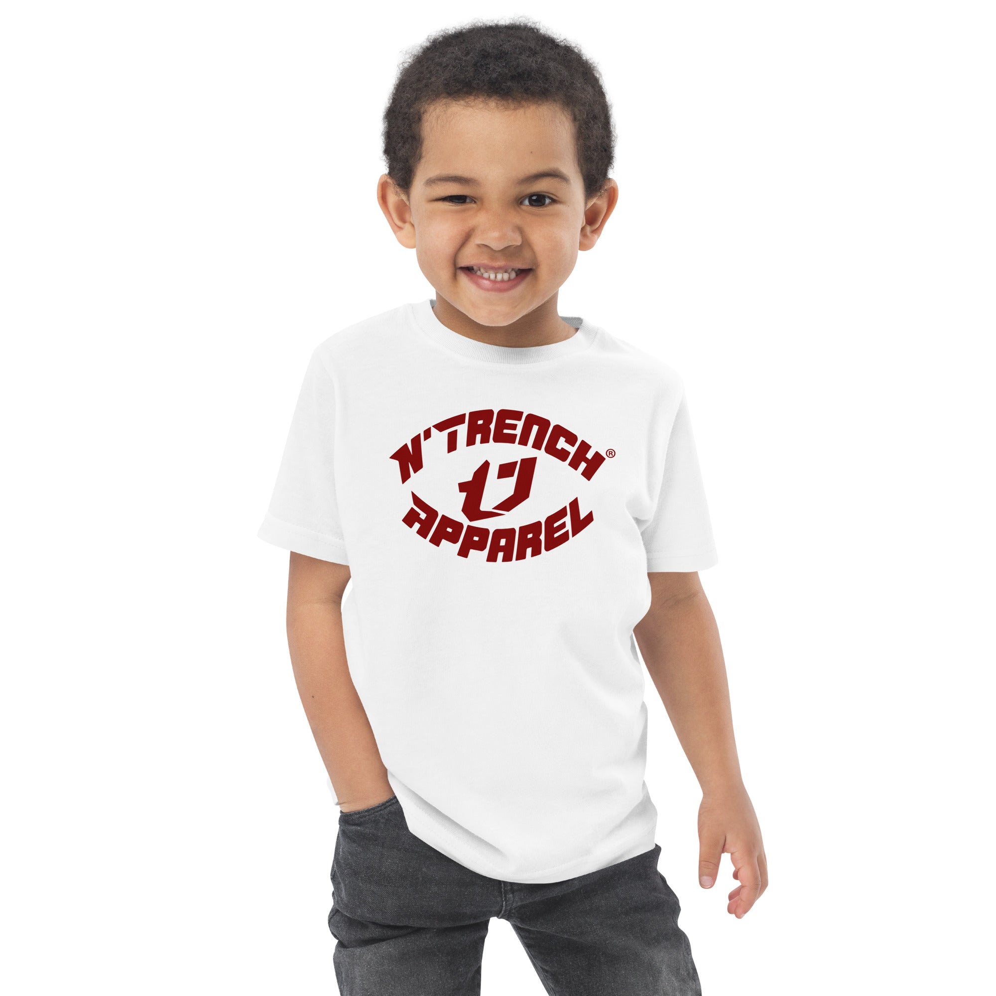 N'Trench Red Font Toddler jersey t-shirt