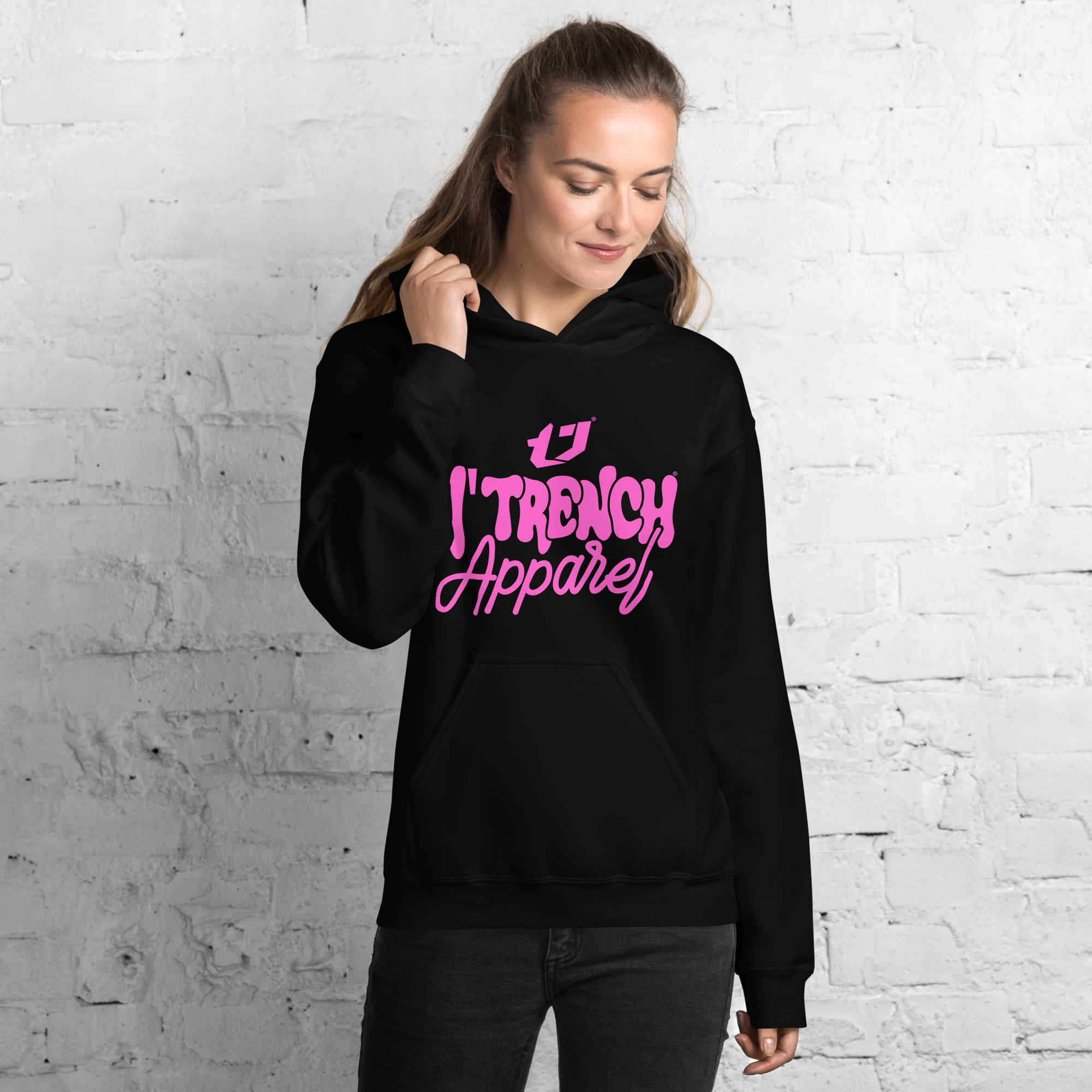 N'Trench Apparel Pink Font Women/Ladies Hoodie