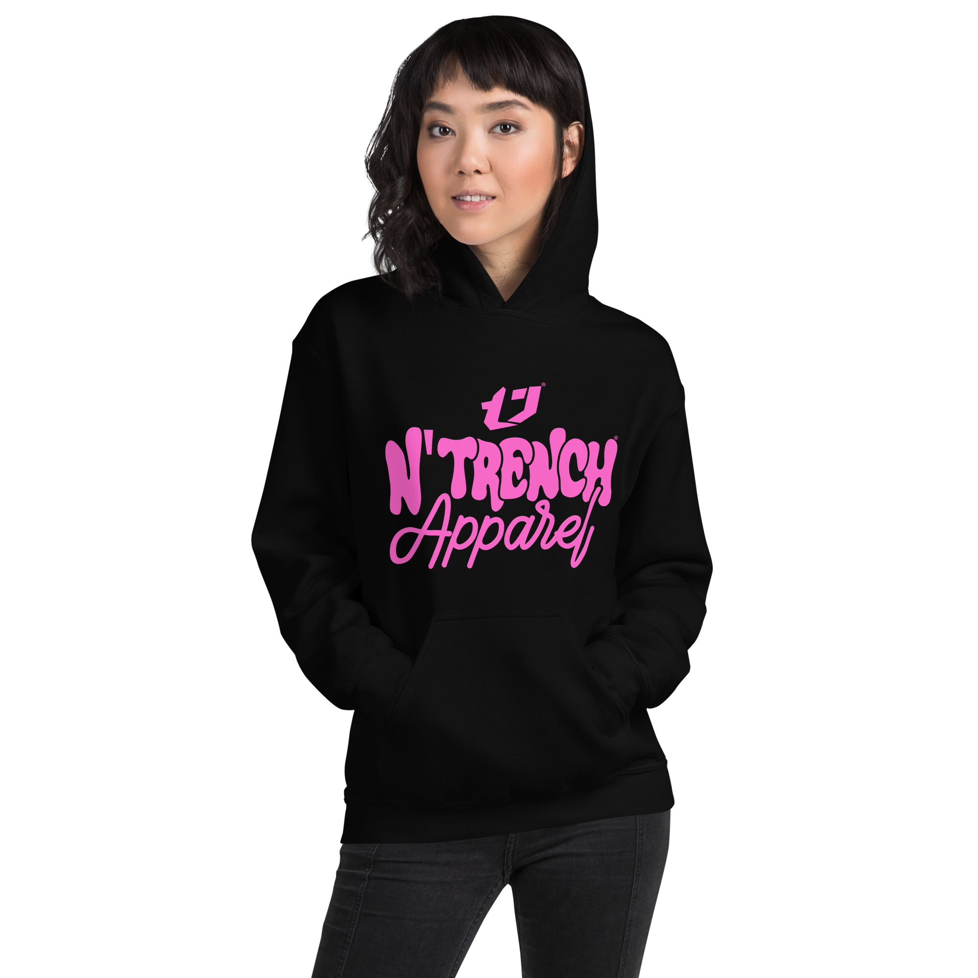 N'Trench Apparel Pink Font Women/Ladies Hoodie