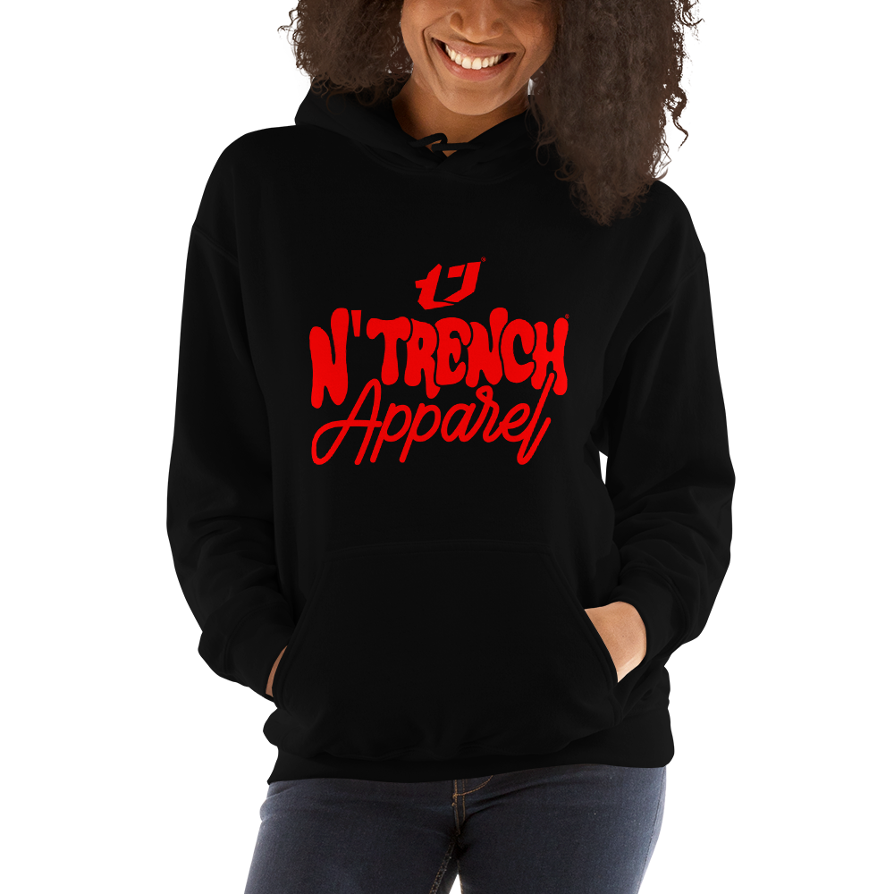 N'Trench Apparel Red Font Women/Ladies Hoodie