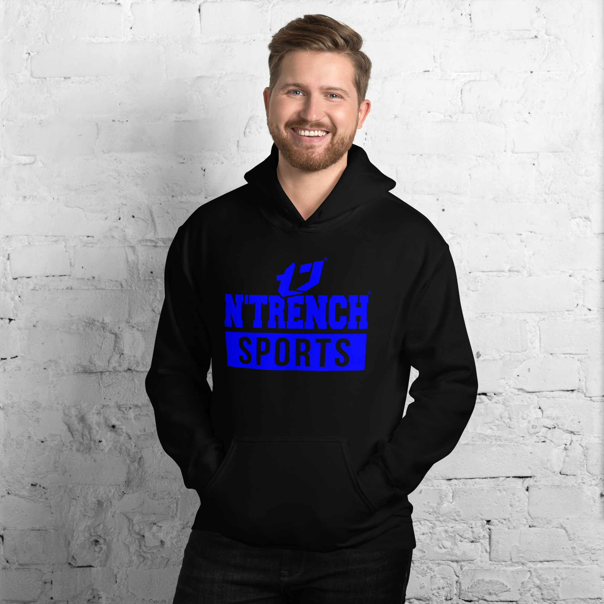 N'Trench Apparel (Blue Font) Men/Guys Hoodie