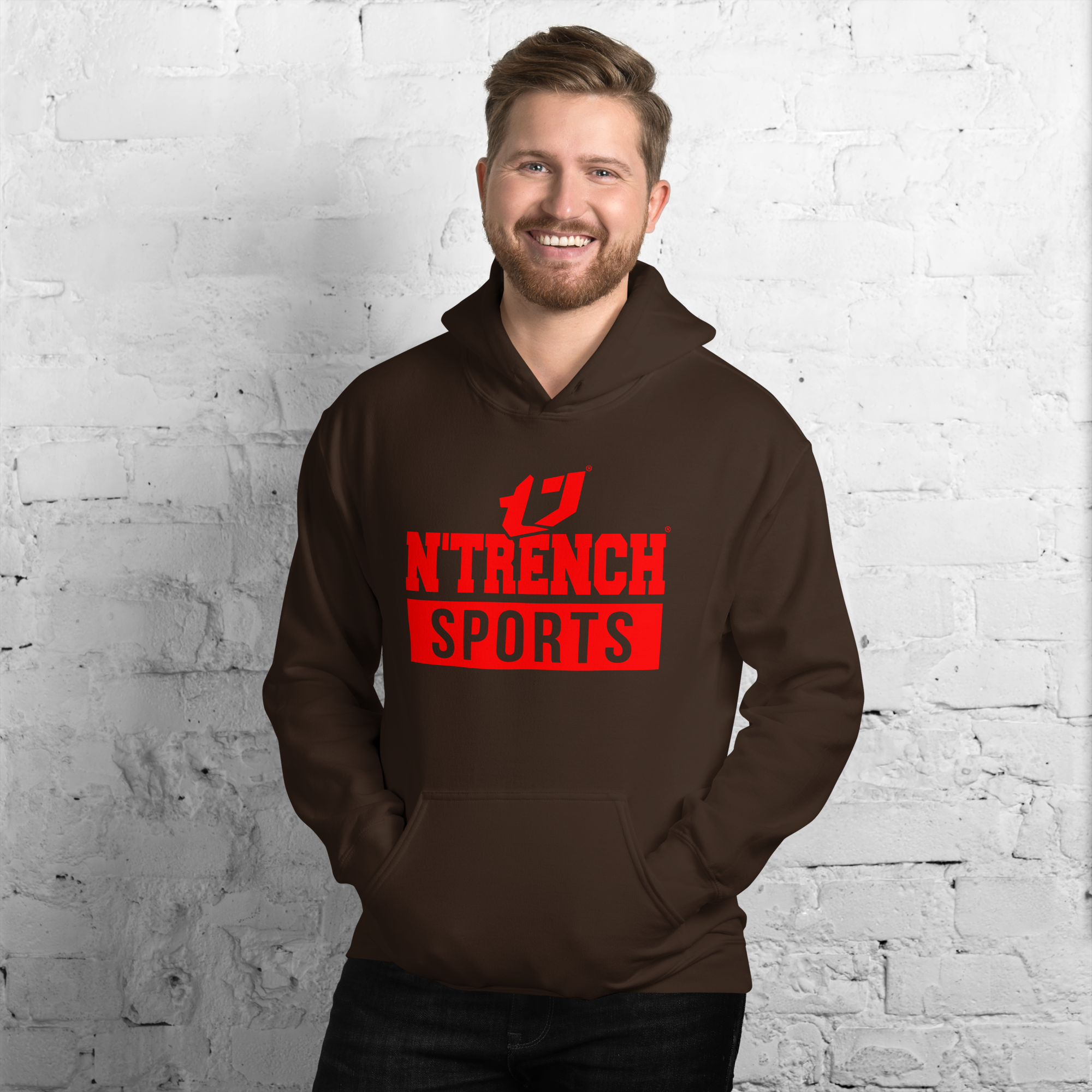 N'Trench Apparel (Red Font) Men/Guys Hoodie