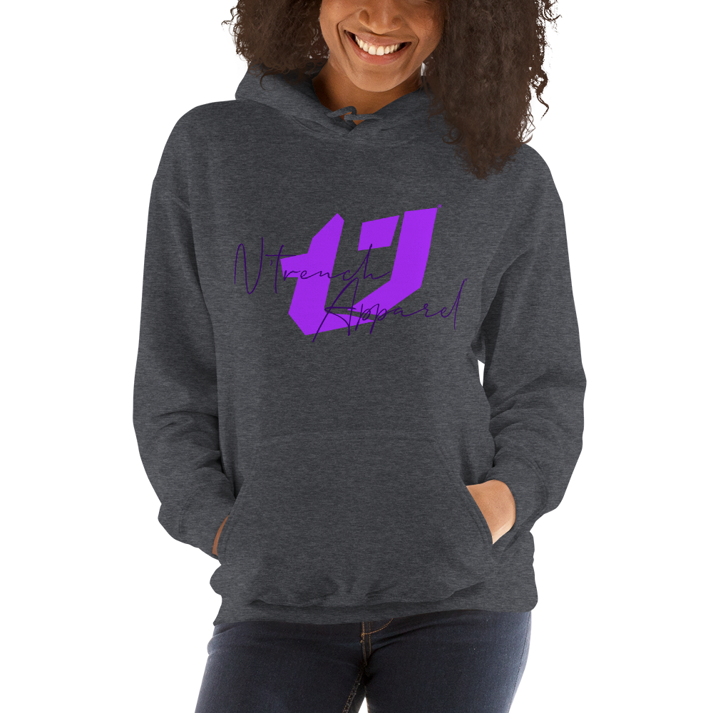 N'Trench Apparel Purple Logo and Script Women/Ladies Hoodie