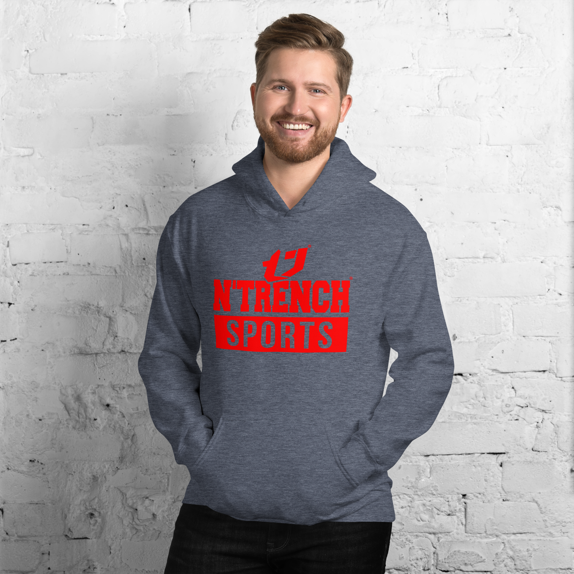 N'Trench Apparel (Red Font) Men/Guys Hoodie