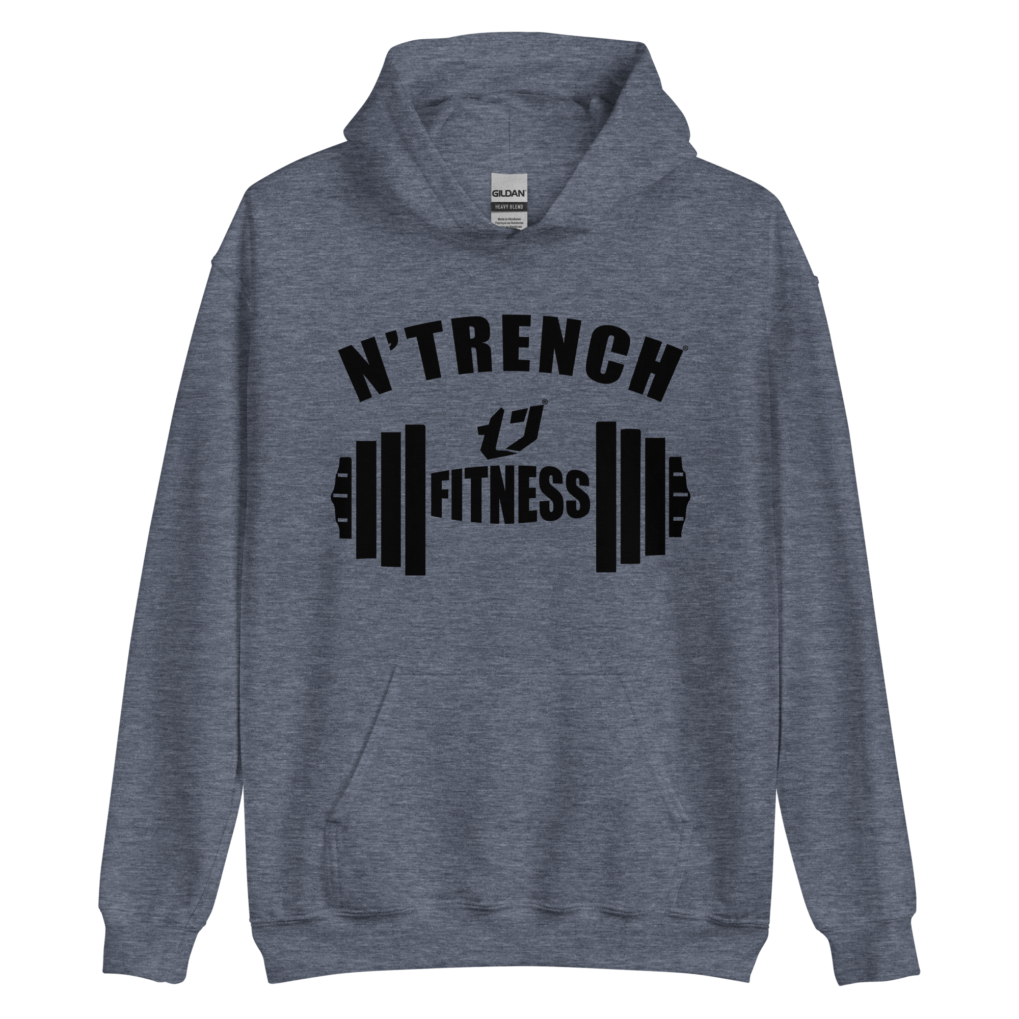 N'Trench Apparel Black Barbell Men/Guys Hoodie