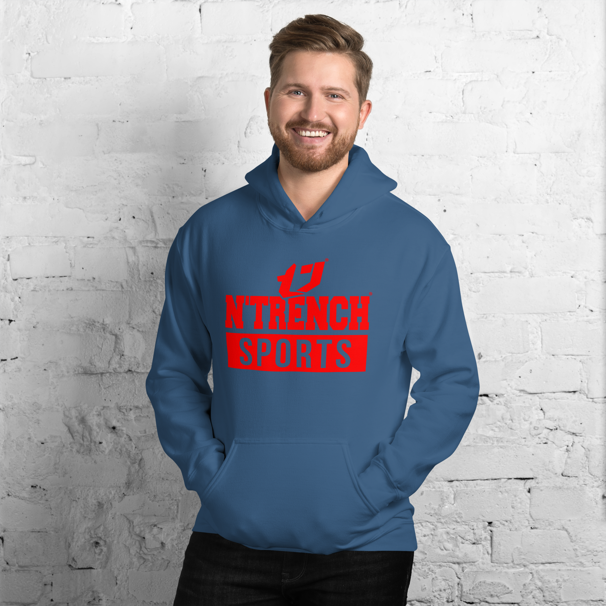 N'Trench Apparel (Red Font) Men/Guys Hoodie