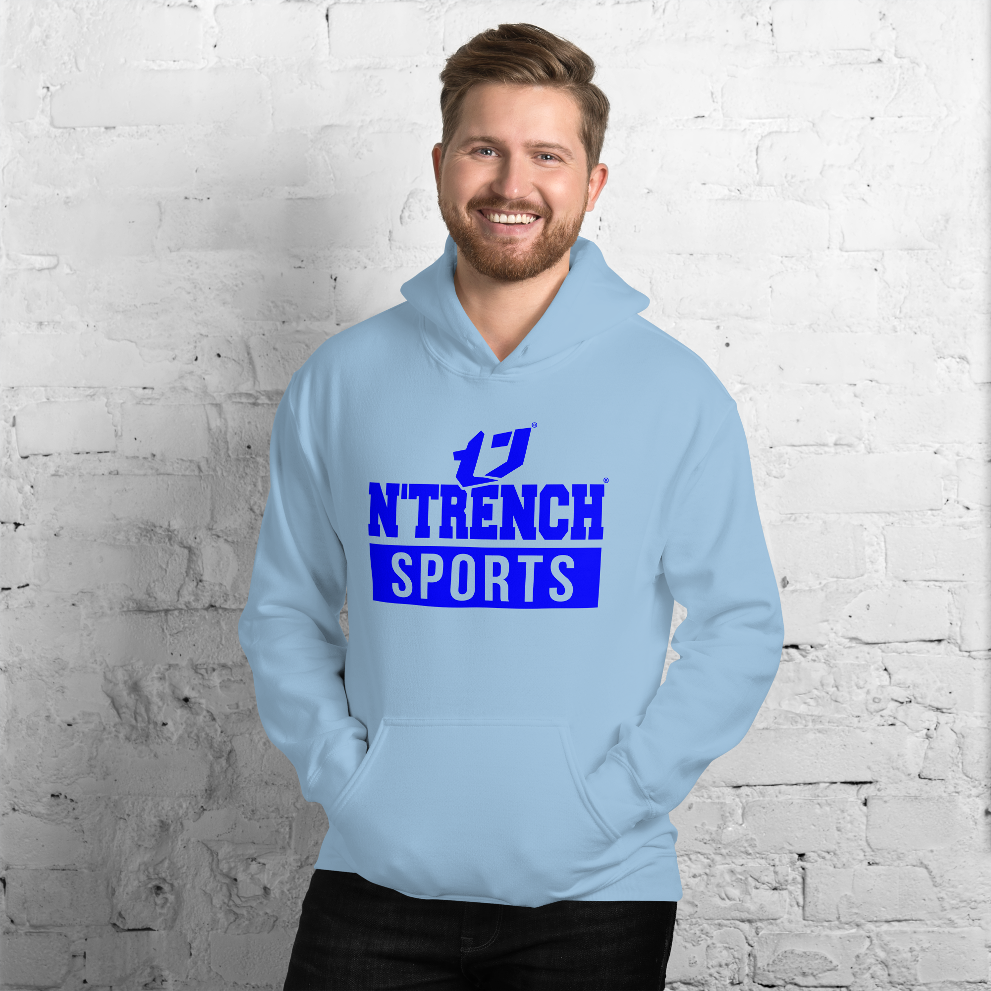 N'Trench Apparel (Blue Font) Men/Guys Hoodie