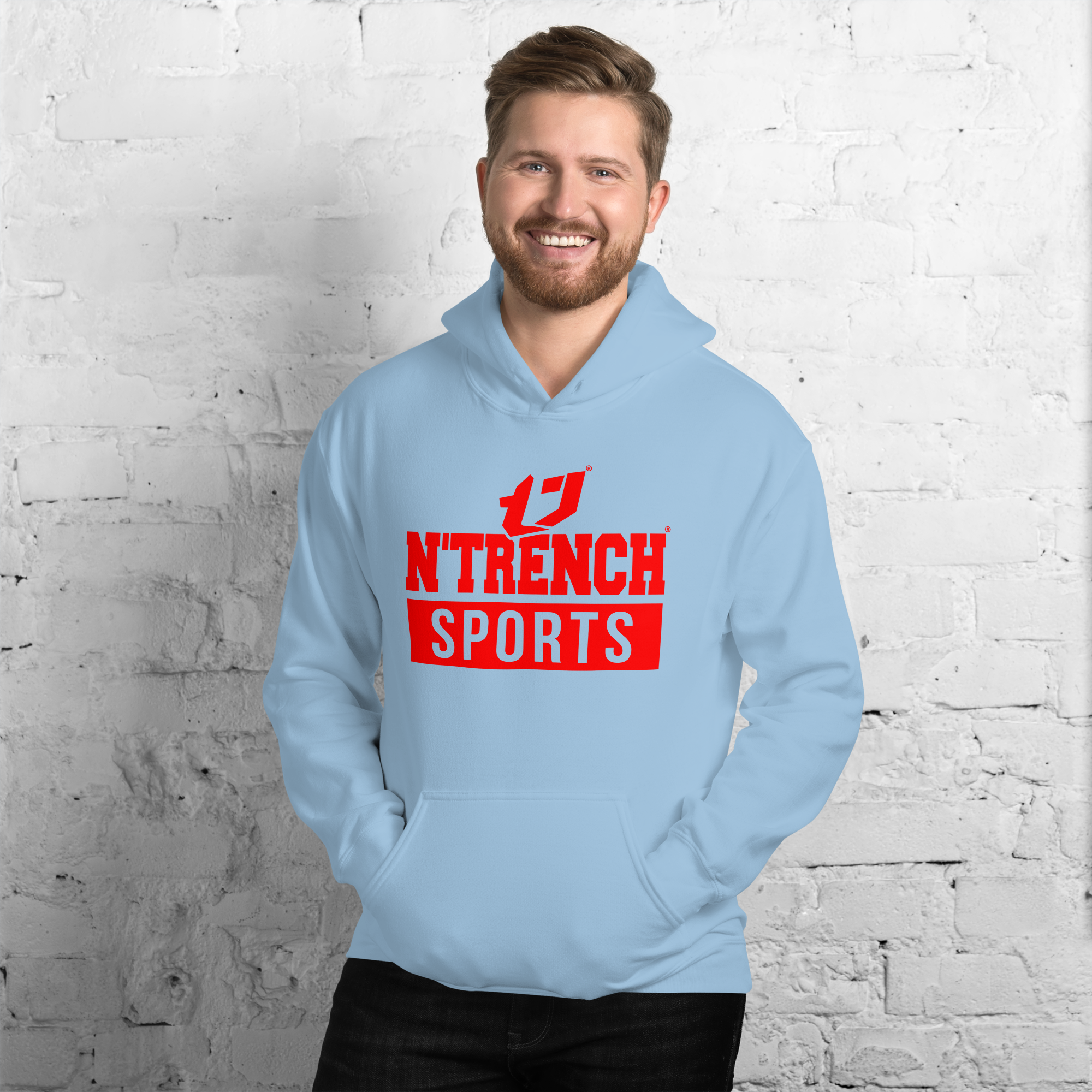 N'Trench Apparel (Red Font) Men/Guys Hoodie