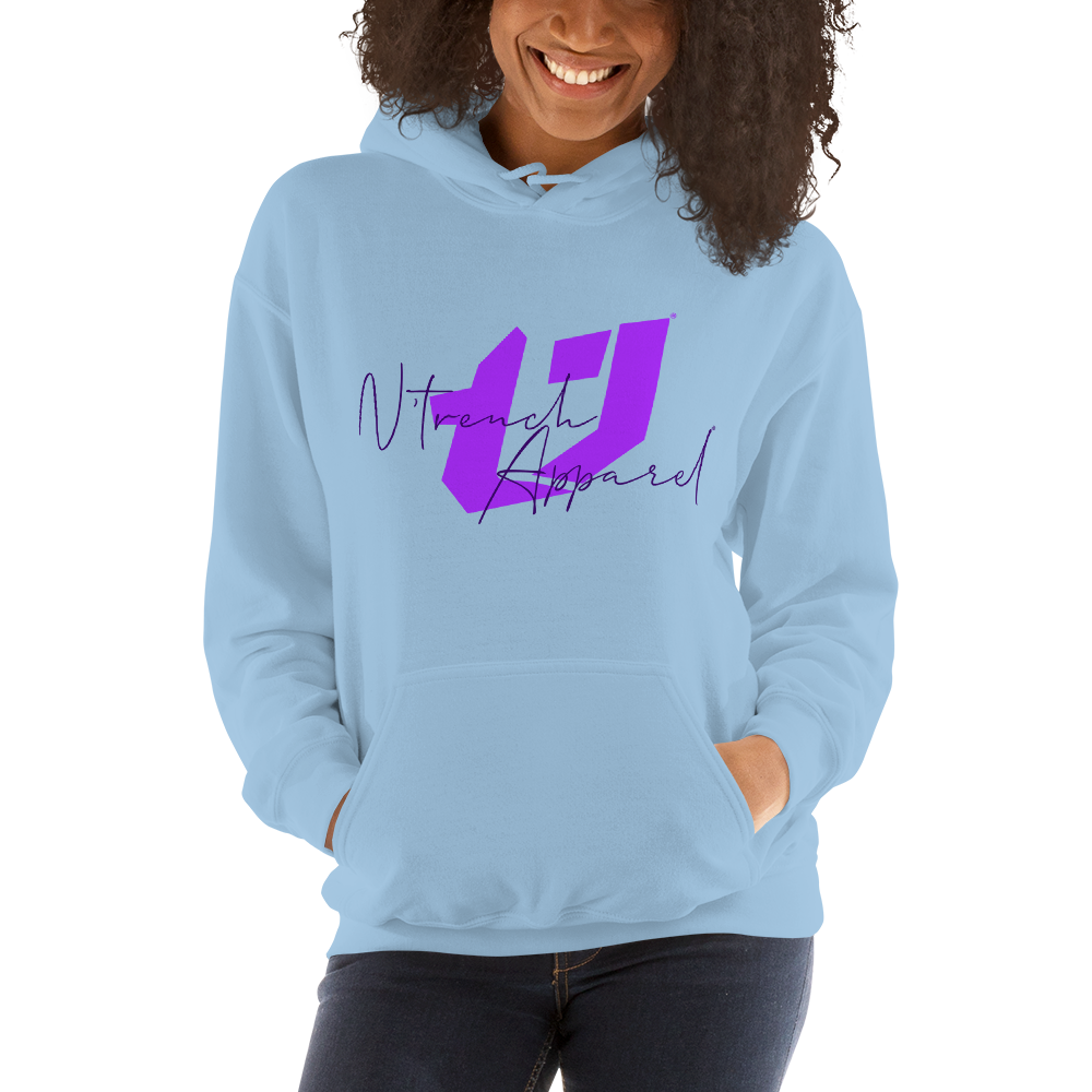 N'Trench Apparel Purple Logo and Script Women/Ladies Hoodie