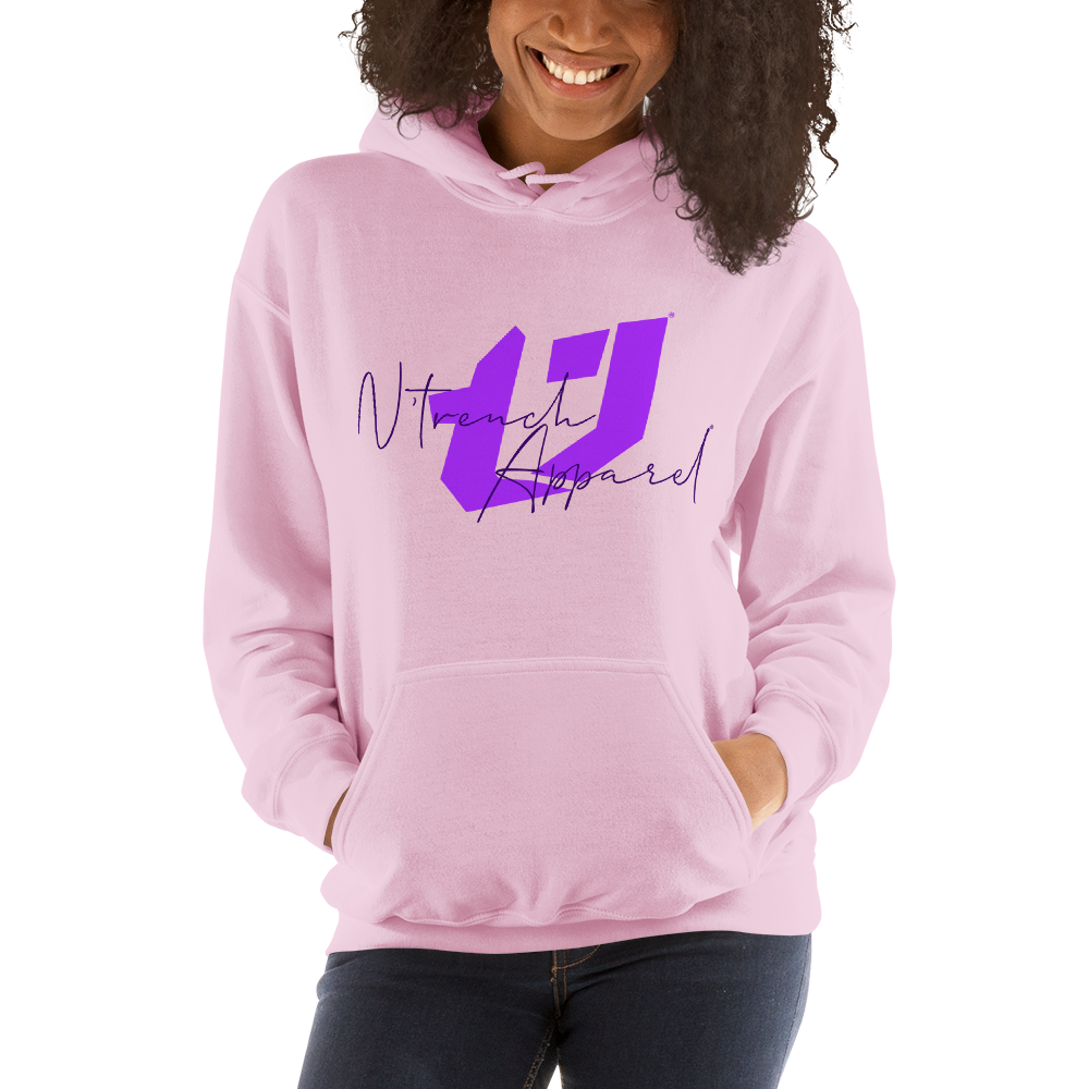 N'Trench Apparel Purple Logo and Script Women/Ladies Hoodie