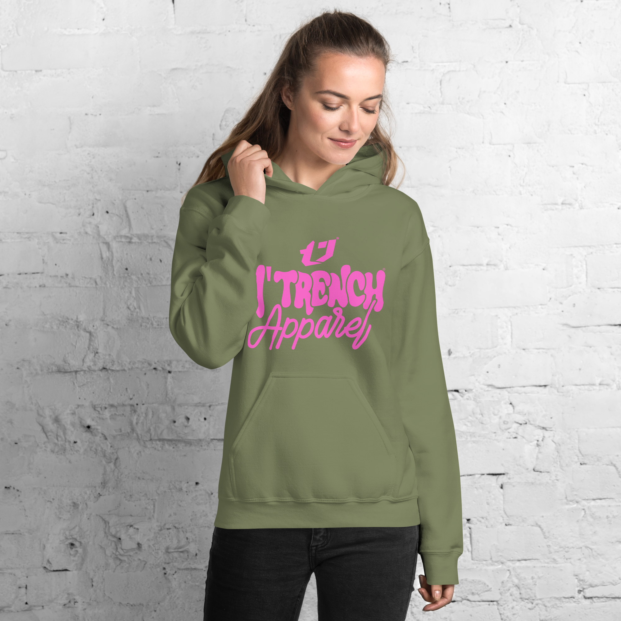 N'Trench Apparel Pink Font Women/Ladies Hoodie