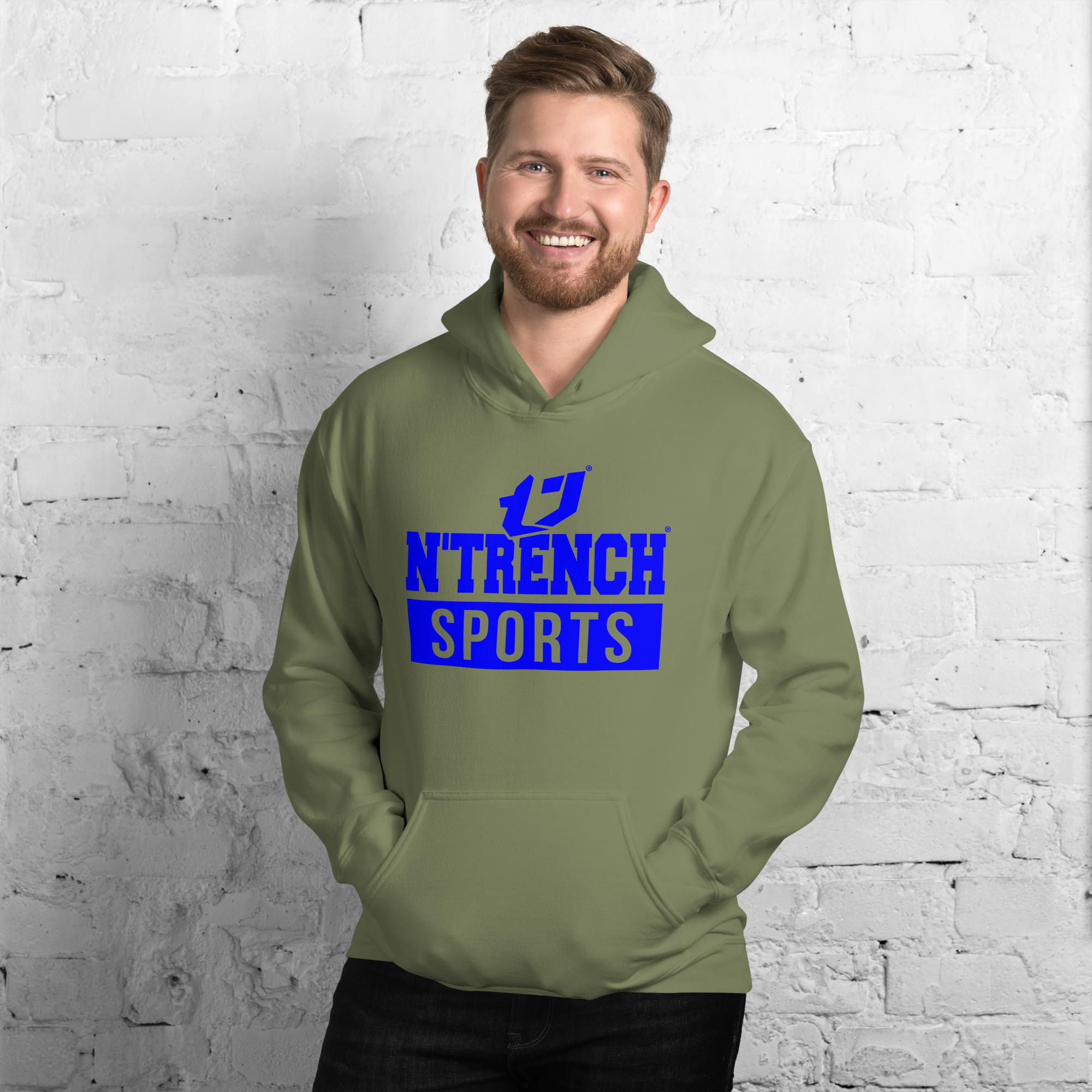 N'Trench Apparel (Blue Font) Men/Guys Hoodie